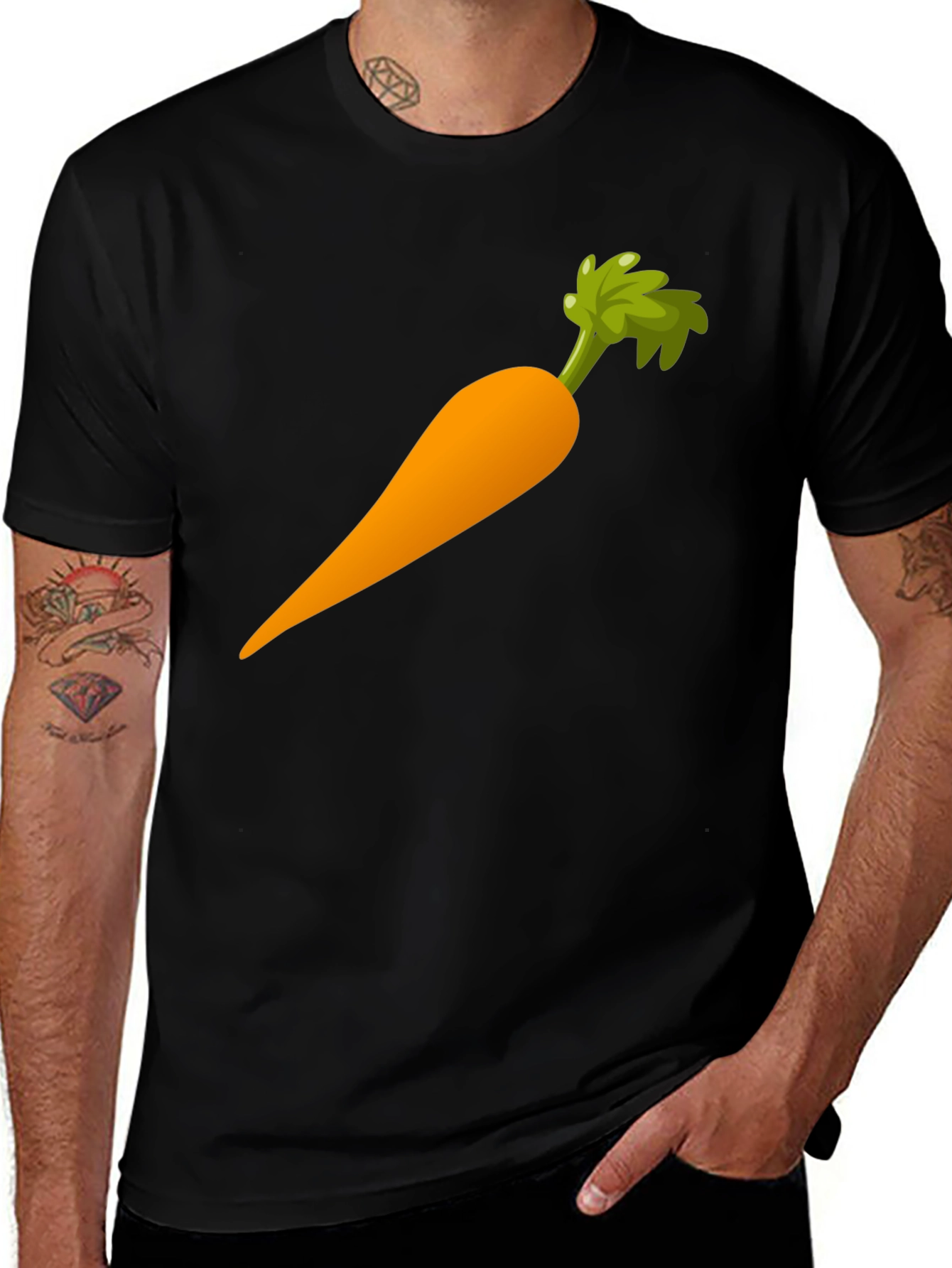 Variant 10 of Carrot Graphic T-Shirt - Funny Vegetable Tee