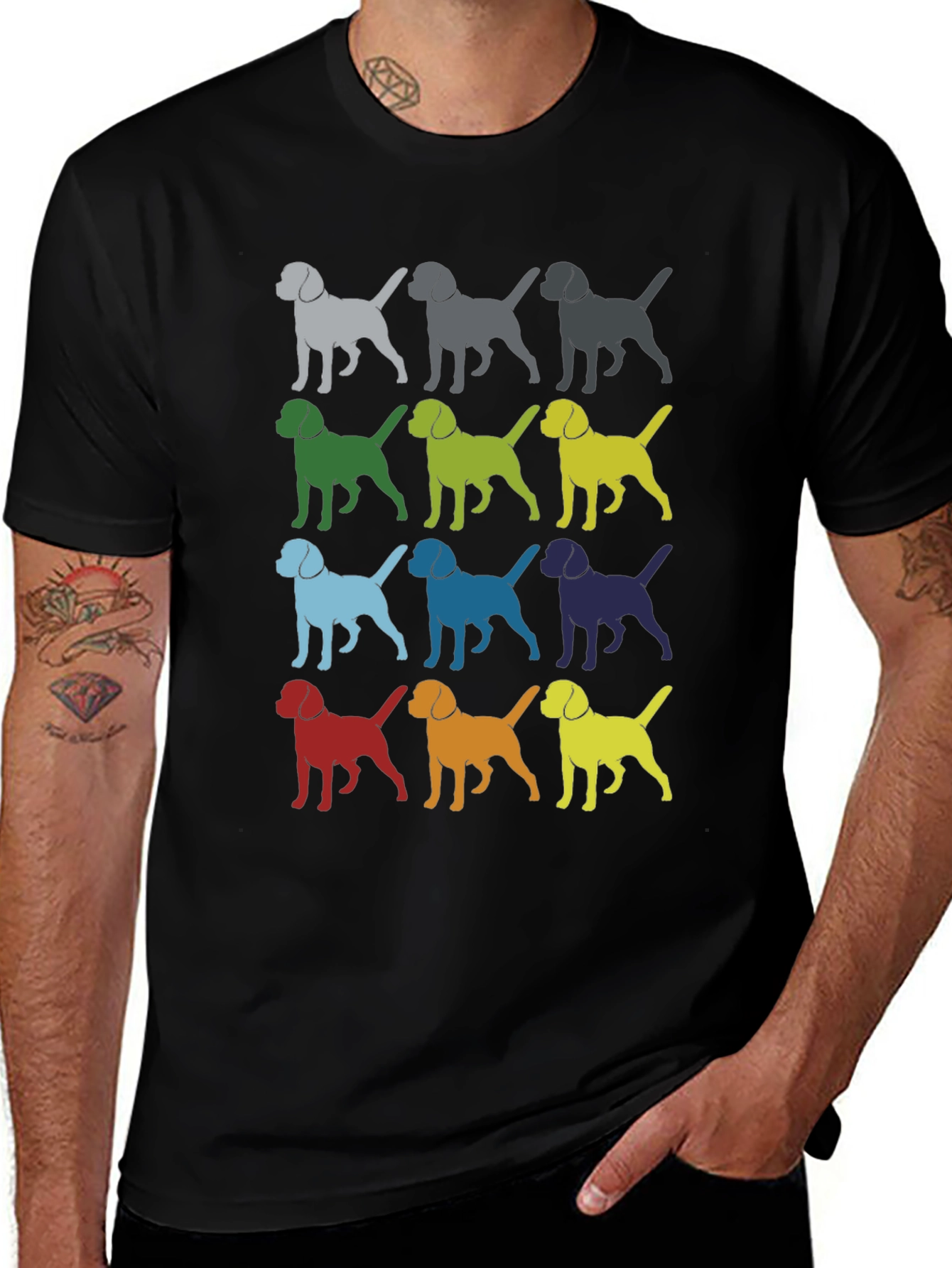Variant 10 of Colorful Beagle Dog Print T-Shirt