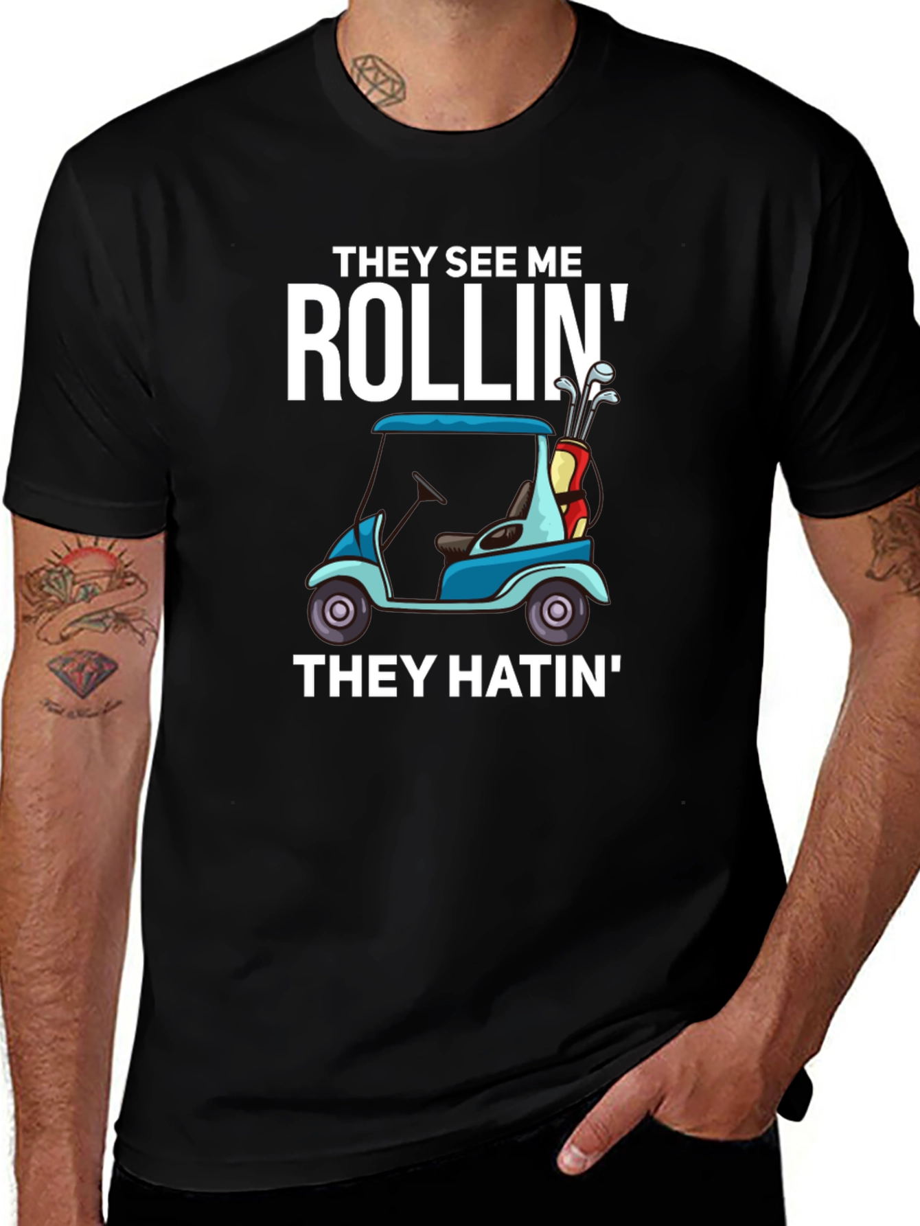 Variant 30 of Rollin' Golf Cart T-Shirt