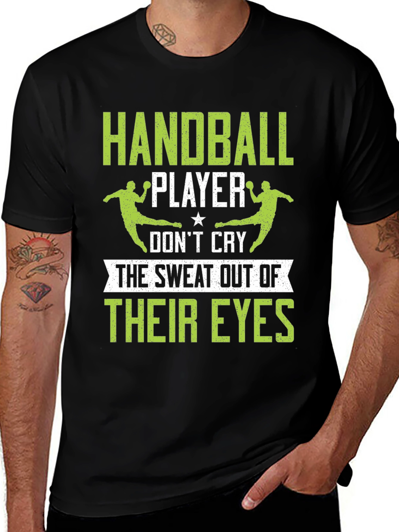 Variant 20 of Handball Player Graphic Tee - Sweat Out Their Eyes!