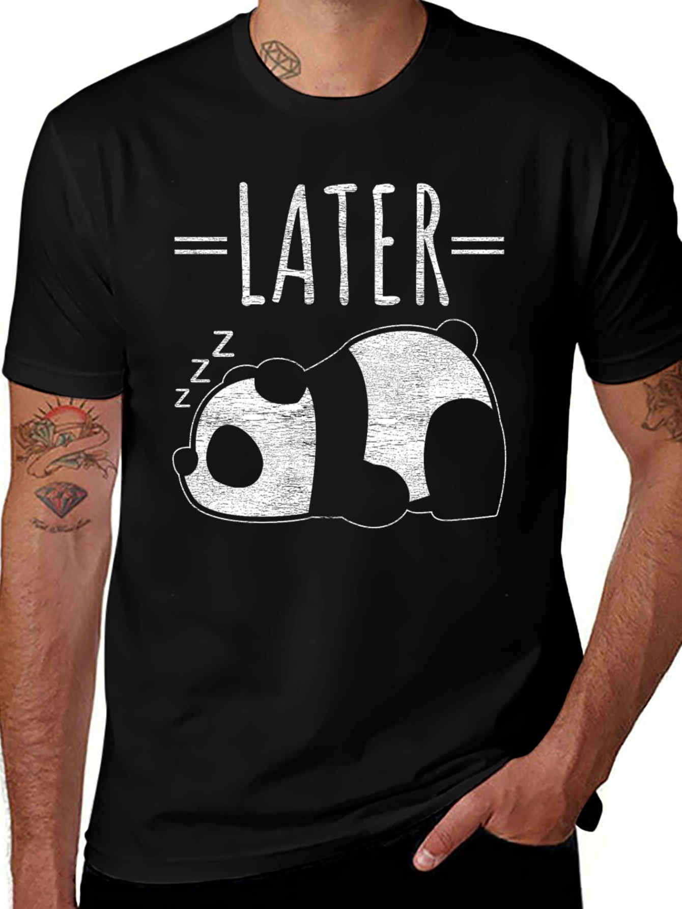 Variant 26 of Later Panda T-Shirt - Relaxed and Comfortable Cotton Tee