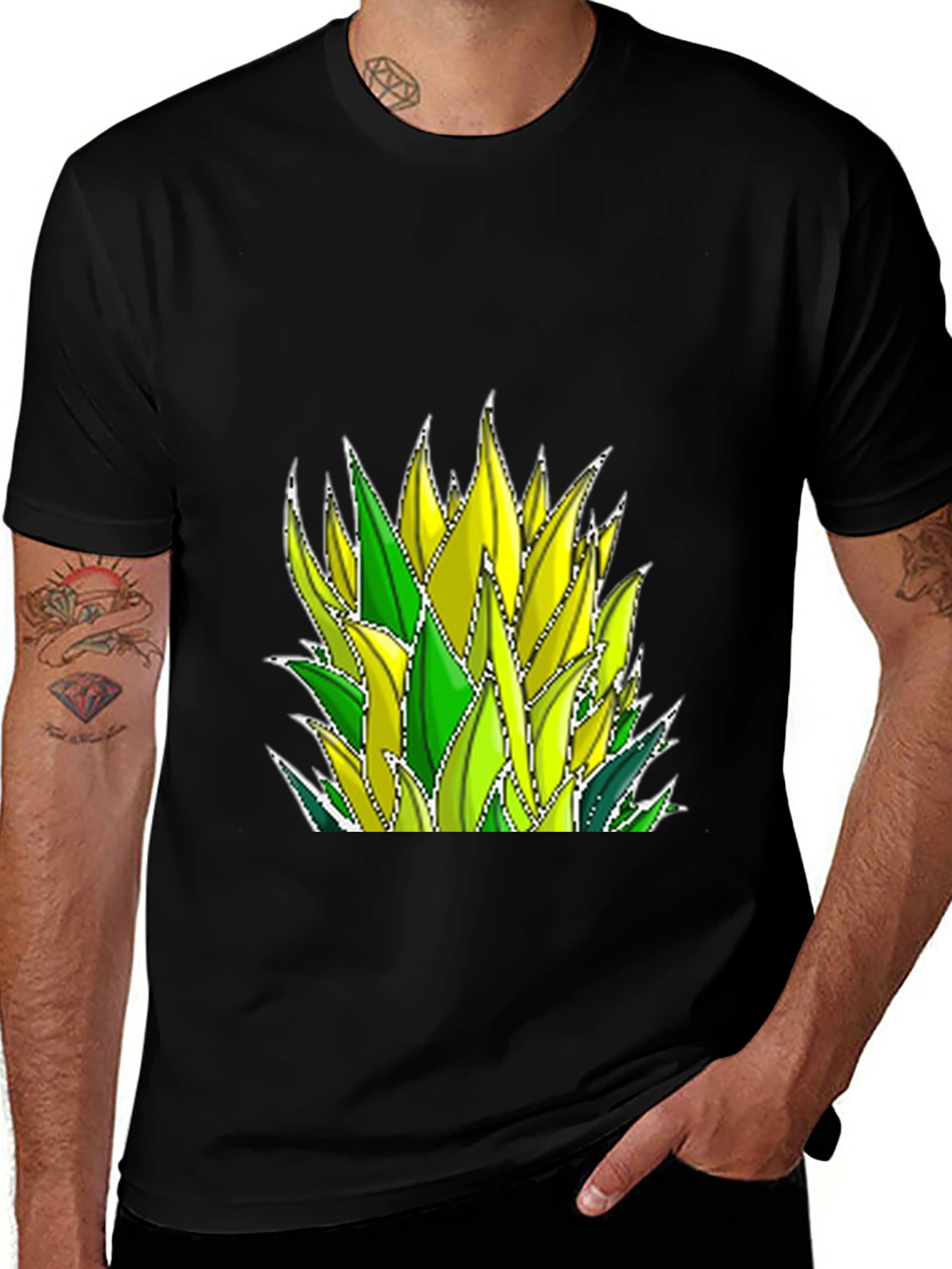 Variant 14 of Abstract Plant Graphic Tee - Casual Style