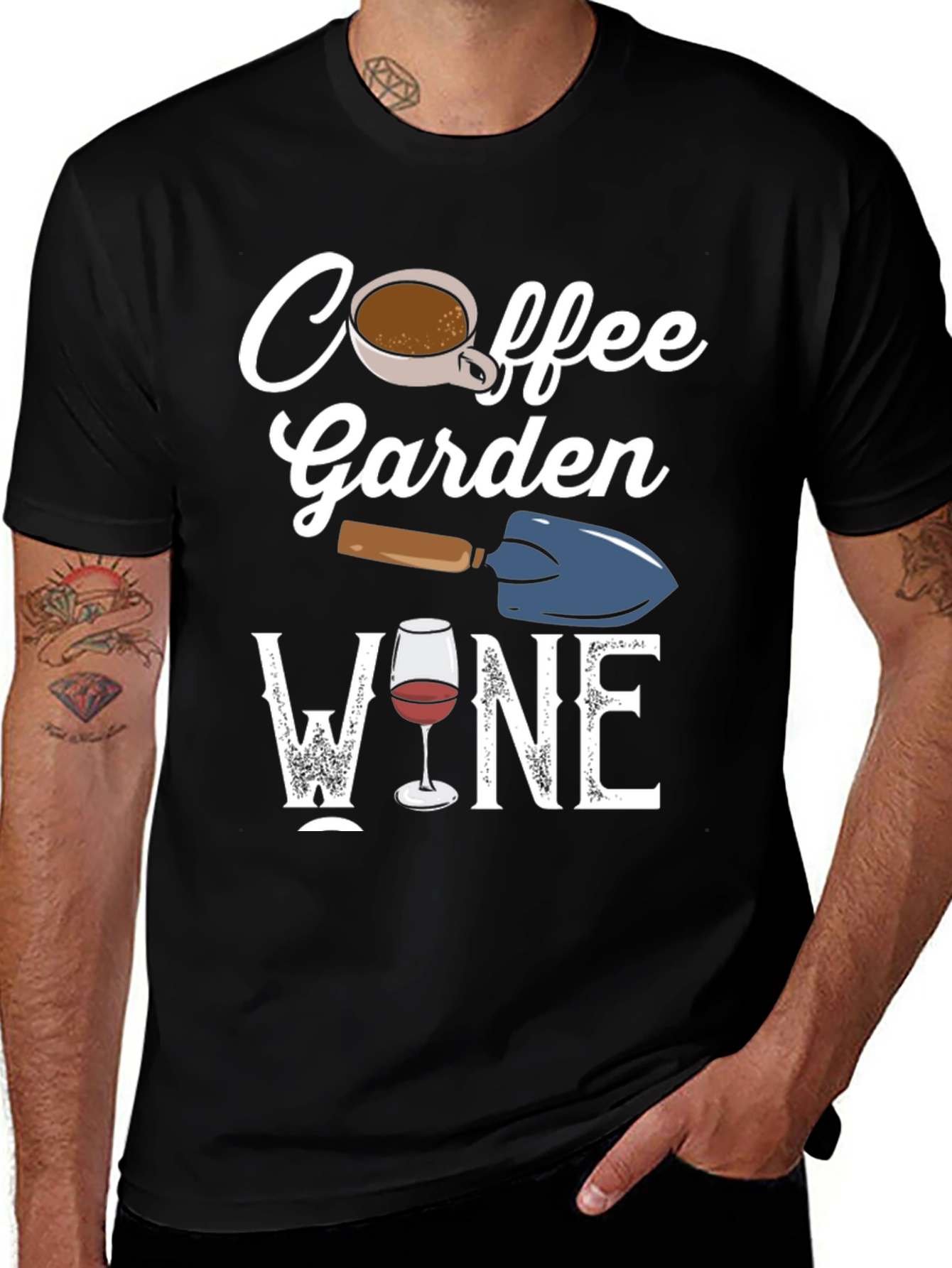 Black Coffee Garden Wine T-Shirt main image