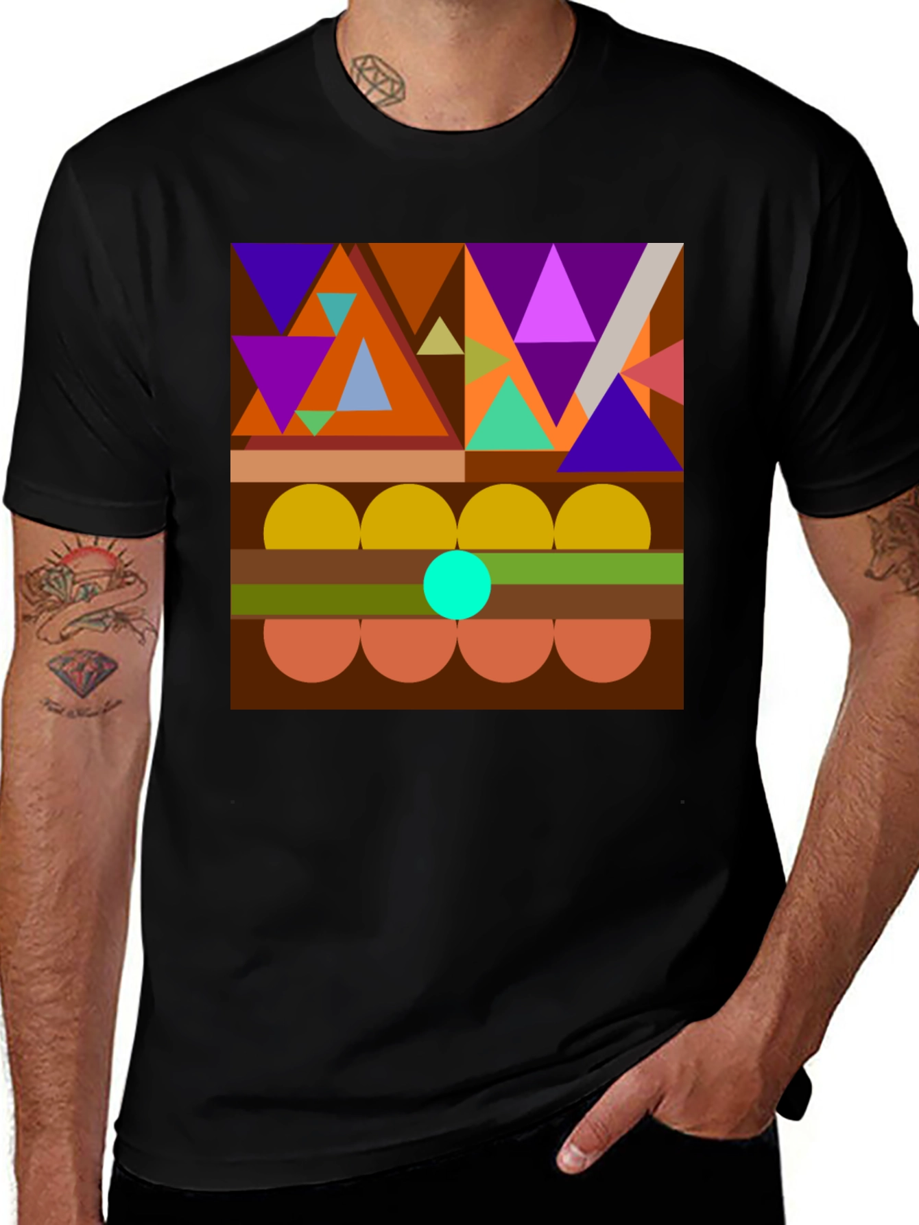 Variant 25 of Geometric Graphic Tee - Bold & Unique Design