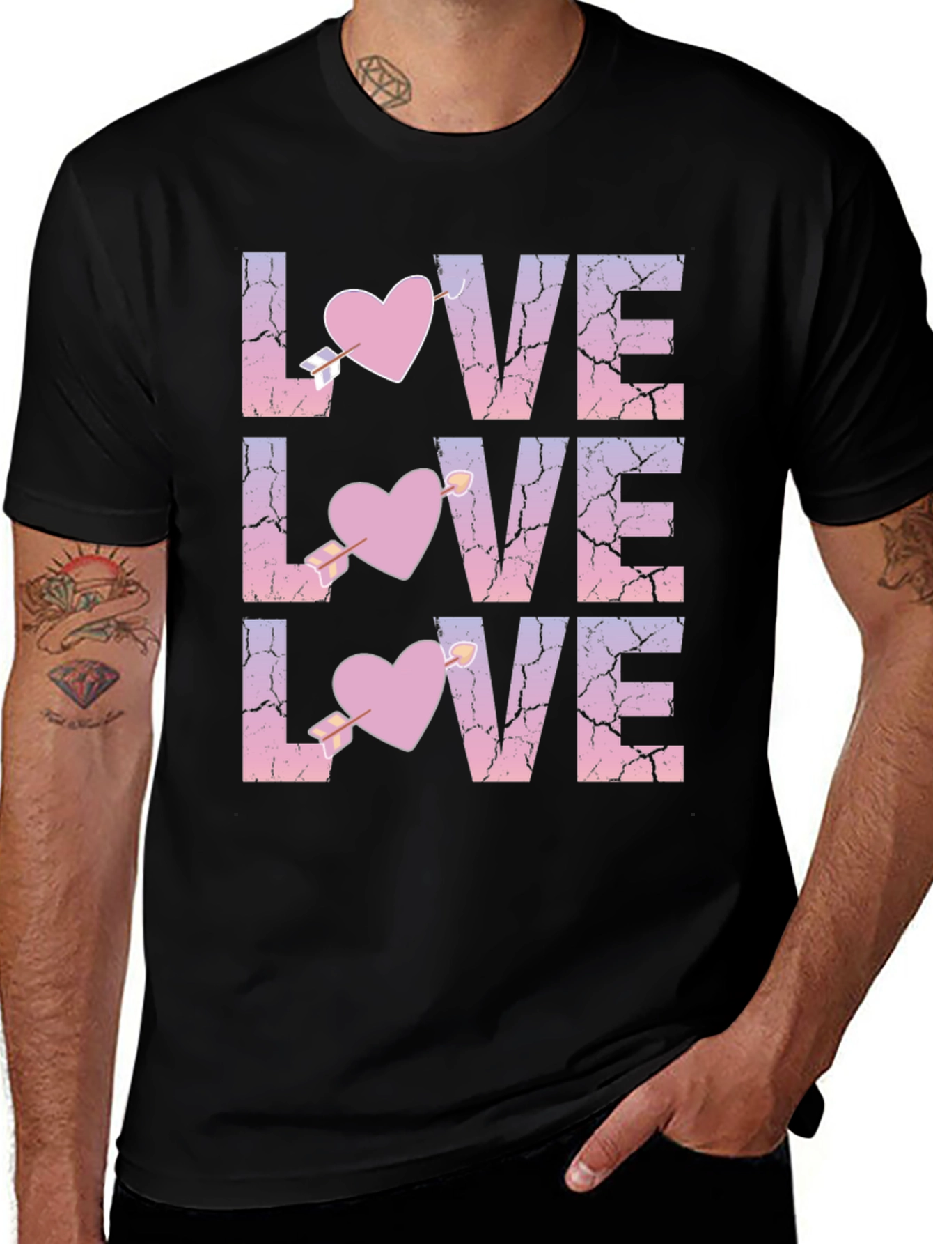 Variant 15 of Love Arrow Heart Graphic Tee - Trendy Valentine's Day Shirt