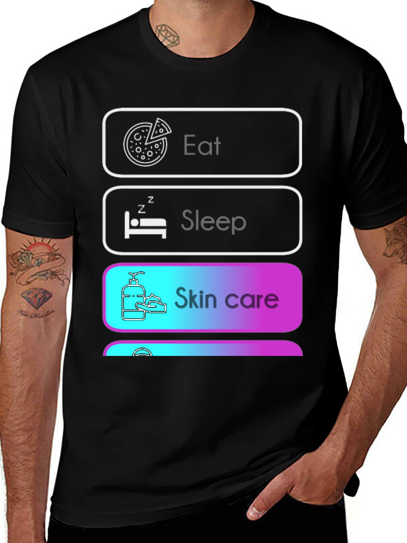 Variant 2 of Eat Sleep Skin Care Funny T-Shirt