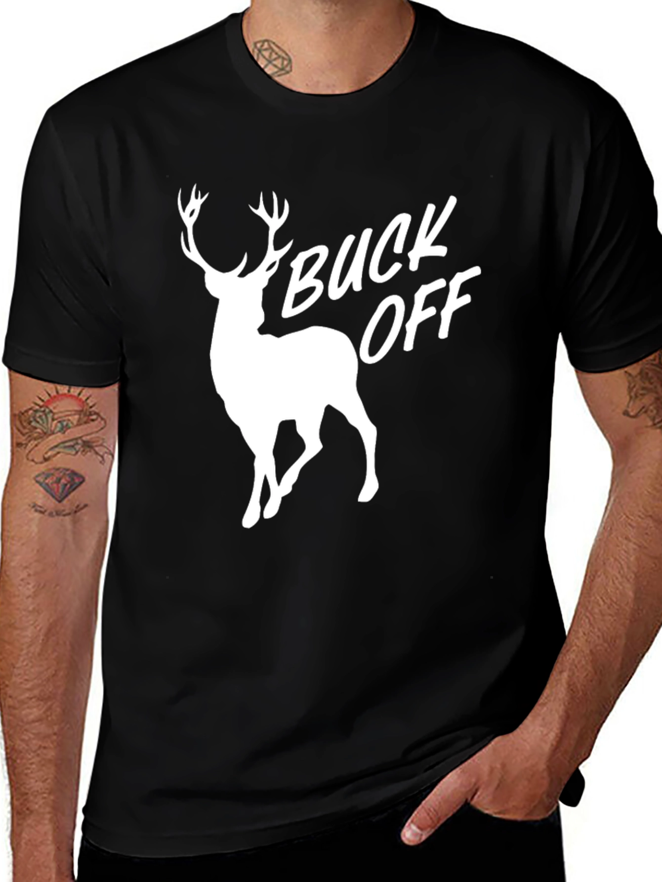 Variant 19 of Buck Off Deer Graphic Tee