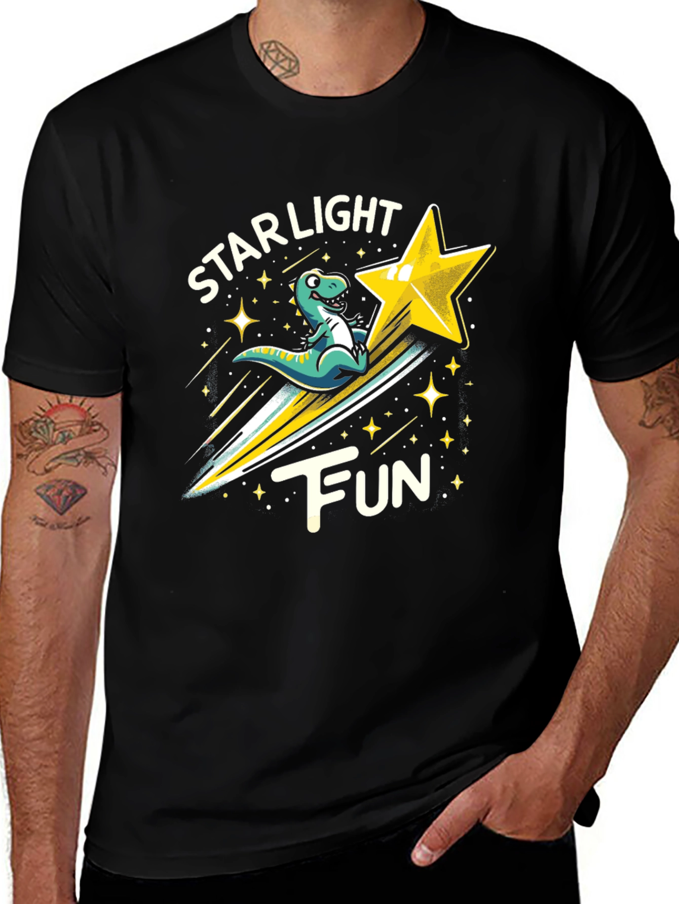 Variant 11 of Starlight Fun Dinosaur Graphic T-Shirt