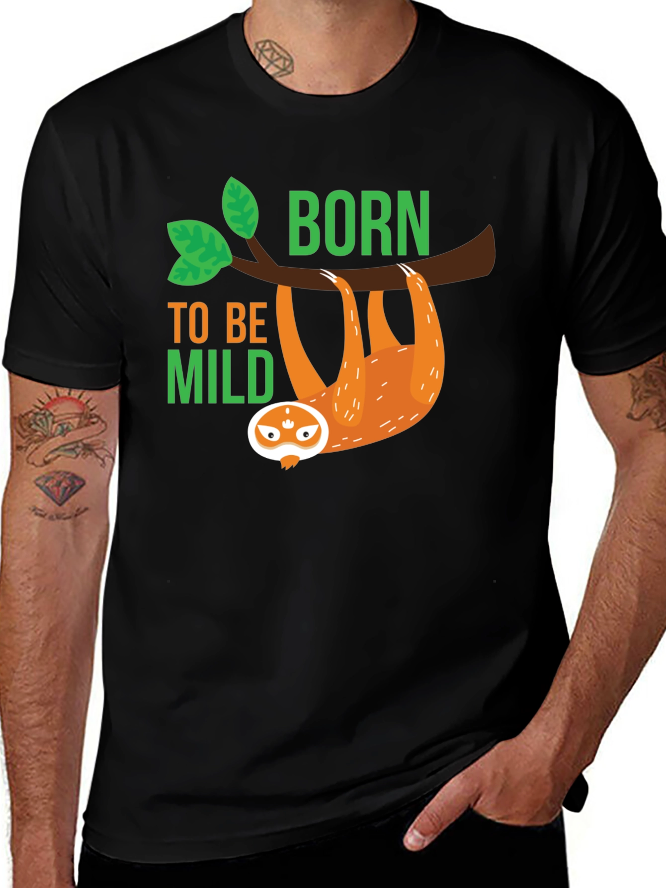 Variant 20 of Born to Be Mild Sloth Graphic T-Shirt