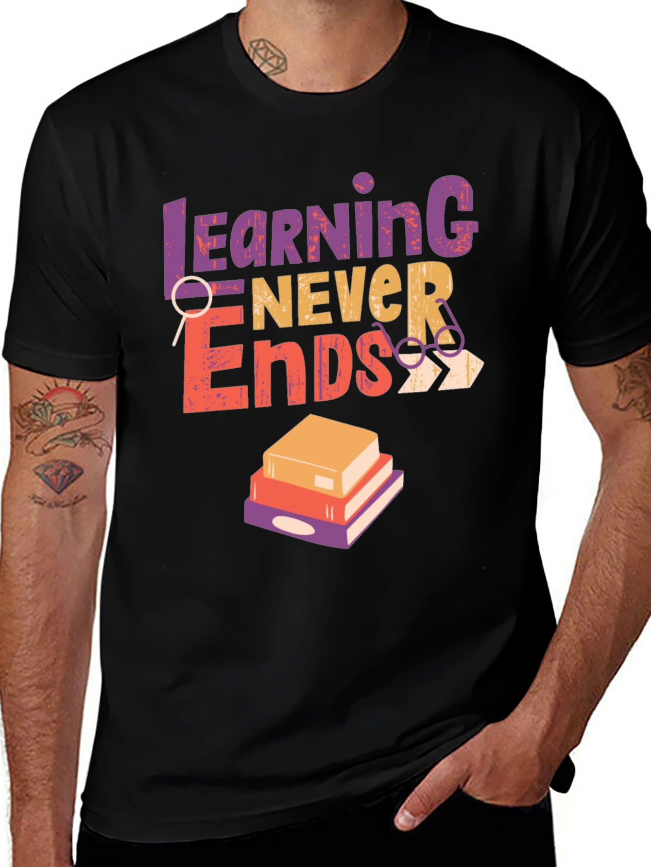 Variant 13 of Learning Never Ends Graphic Tee
