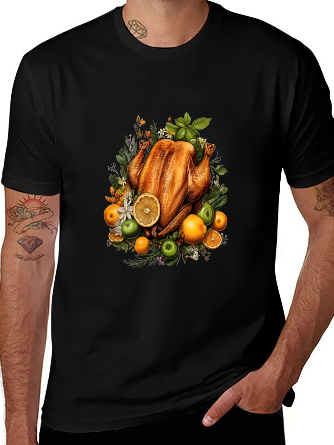Thanksgiving Feast Graphic Tee - Festive Holiday Apparel