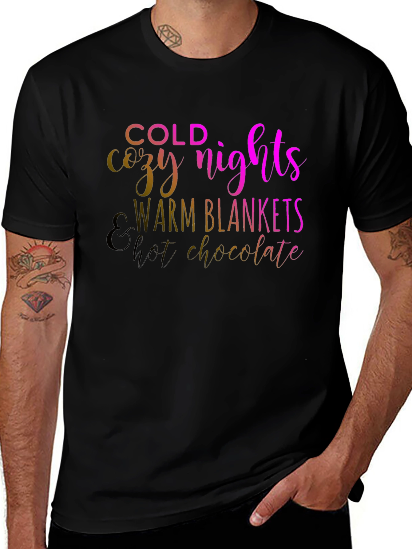Variant 15 of Cozy Nights Black T-Shirt