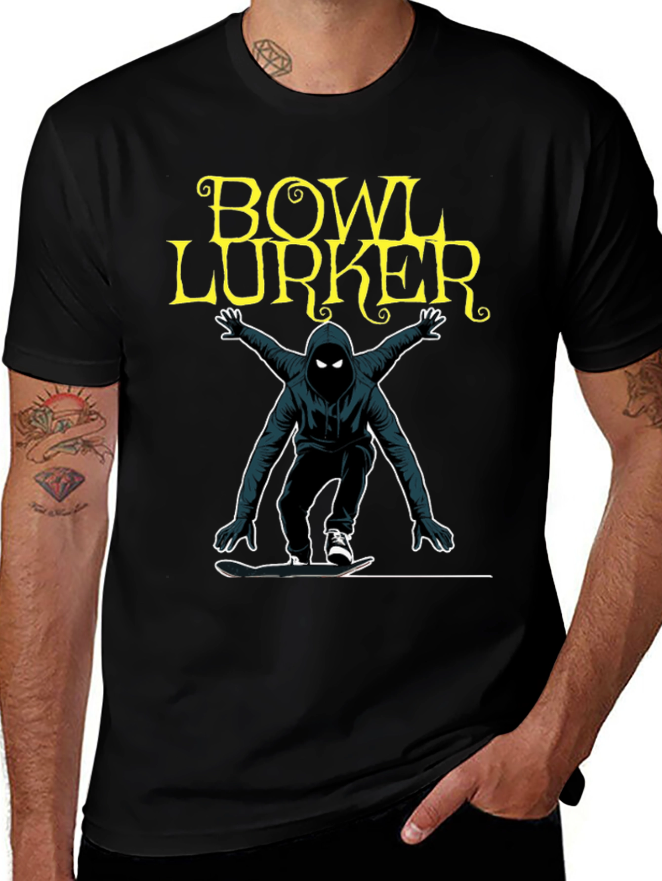 Variant 27 of Bowl Lurker Graphic T-Shirt Skateboarder 4-Armed Hoodie