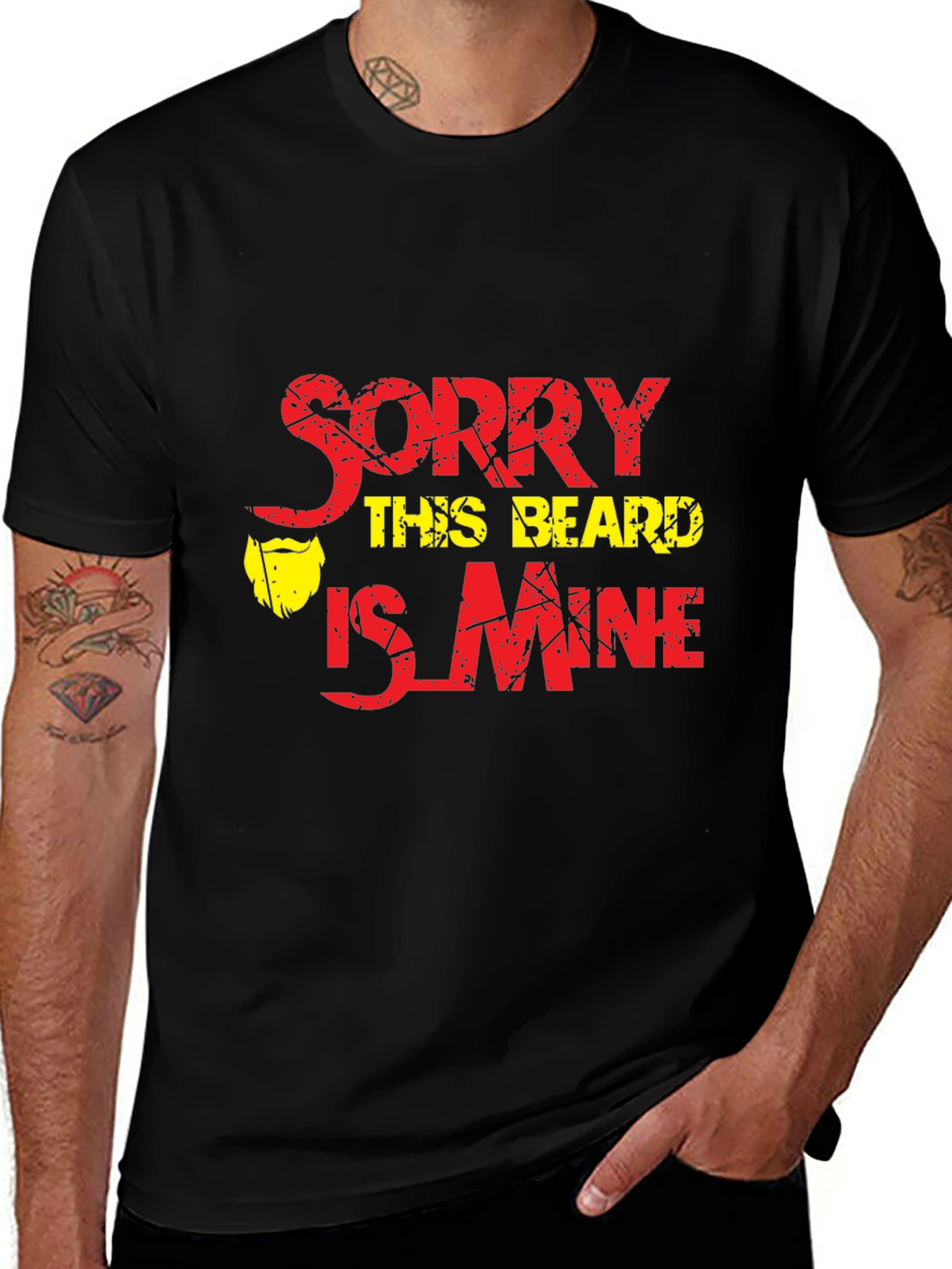 Variant 29 of Funny Beard T-Shirt - Sorry This Beard Is Mine