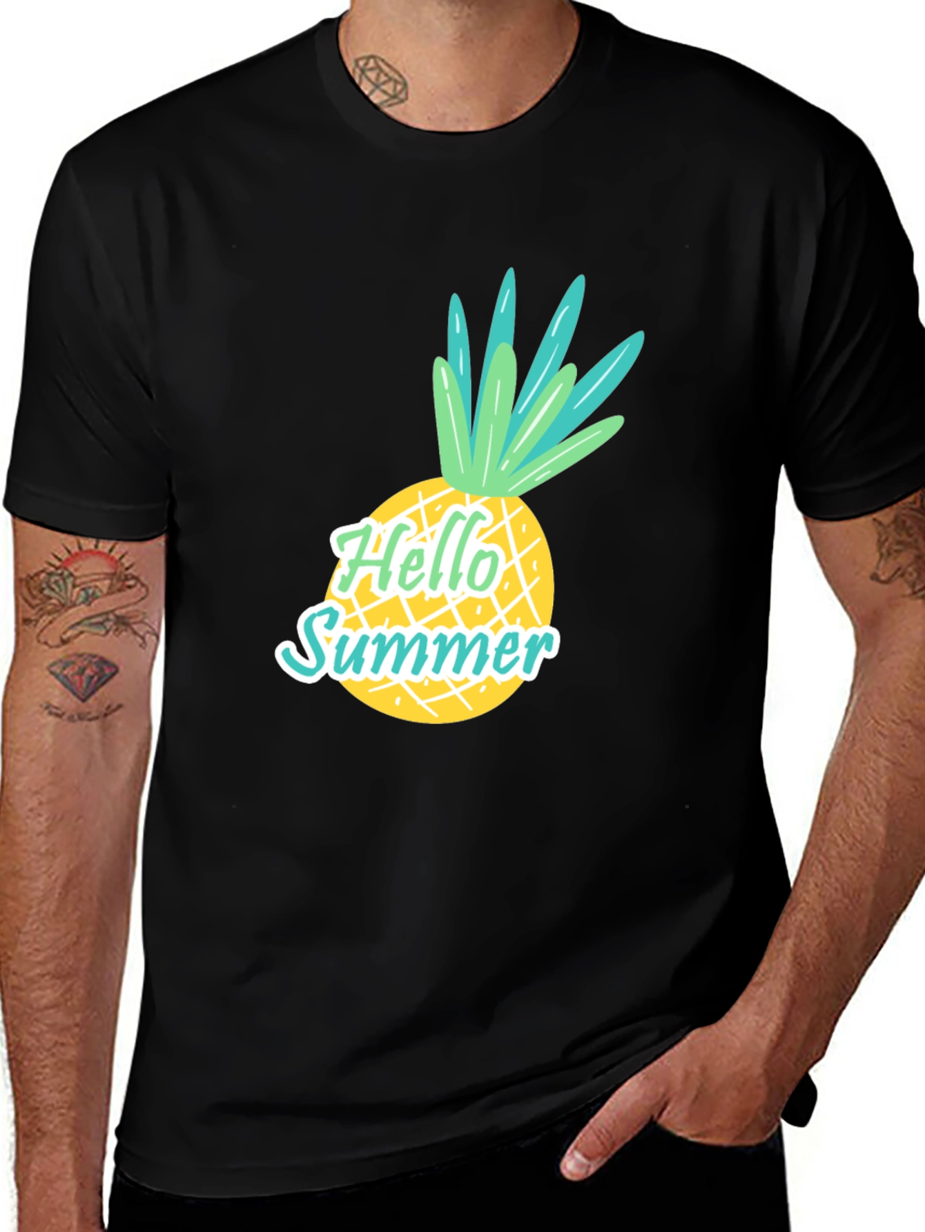 Variant 7 of Hello Summer Pineapple Graphic Tee