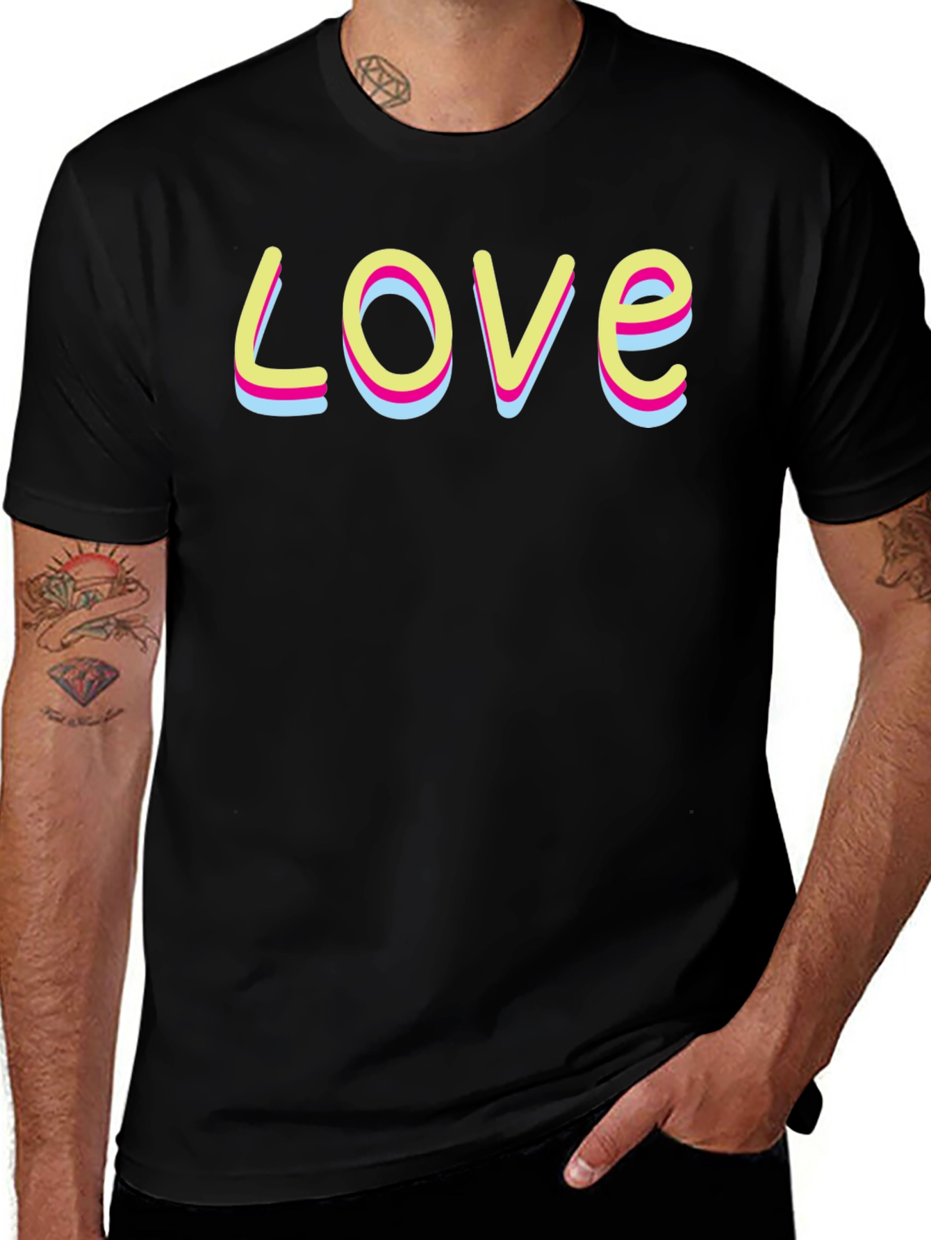 Variant 5 of Love Graphic Tee - Fun Neon Colors