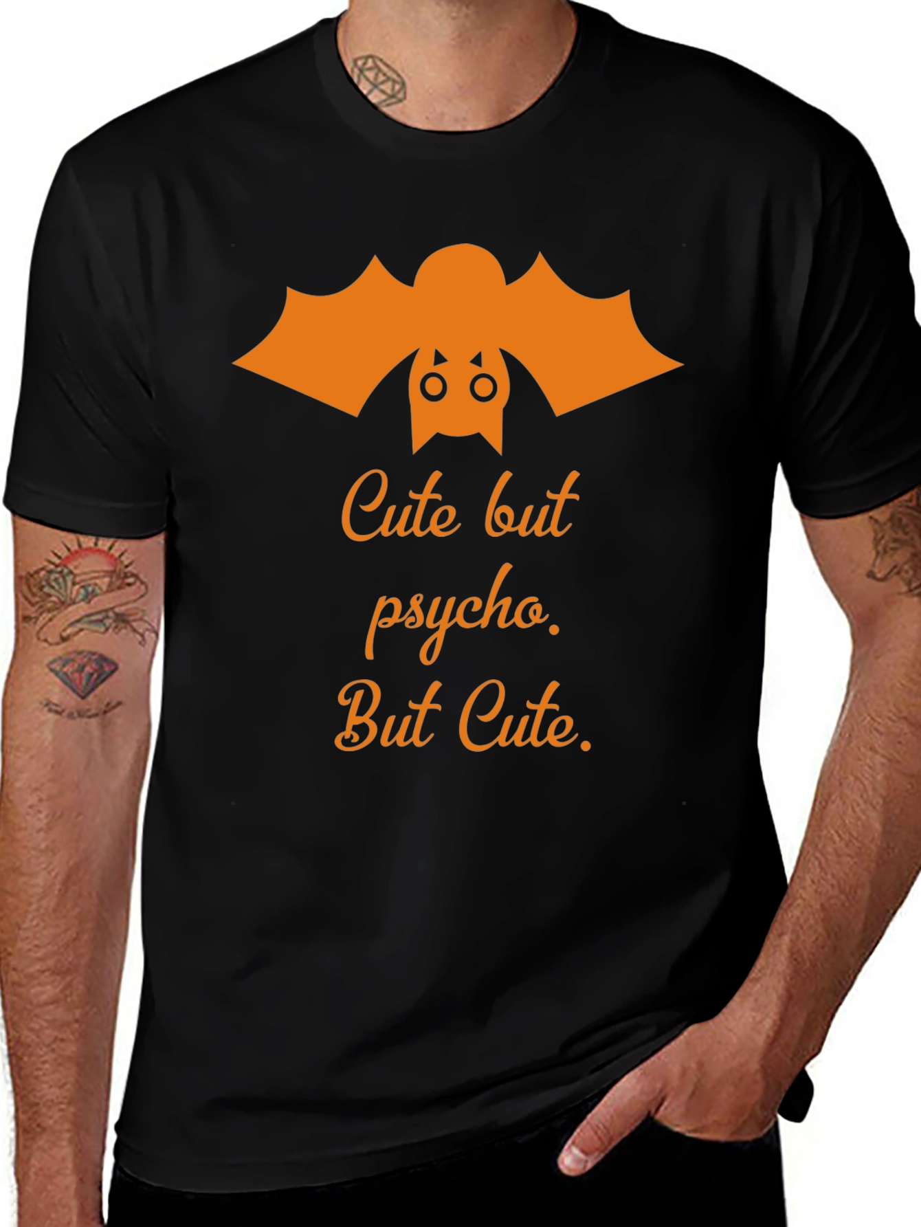 Cute But Psycho Bat Graphic T-Shirt