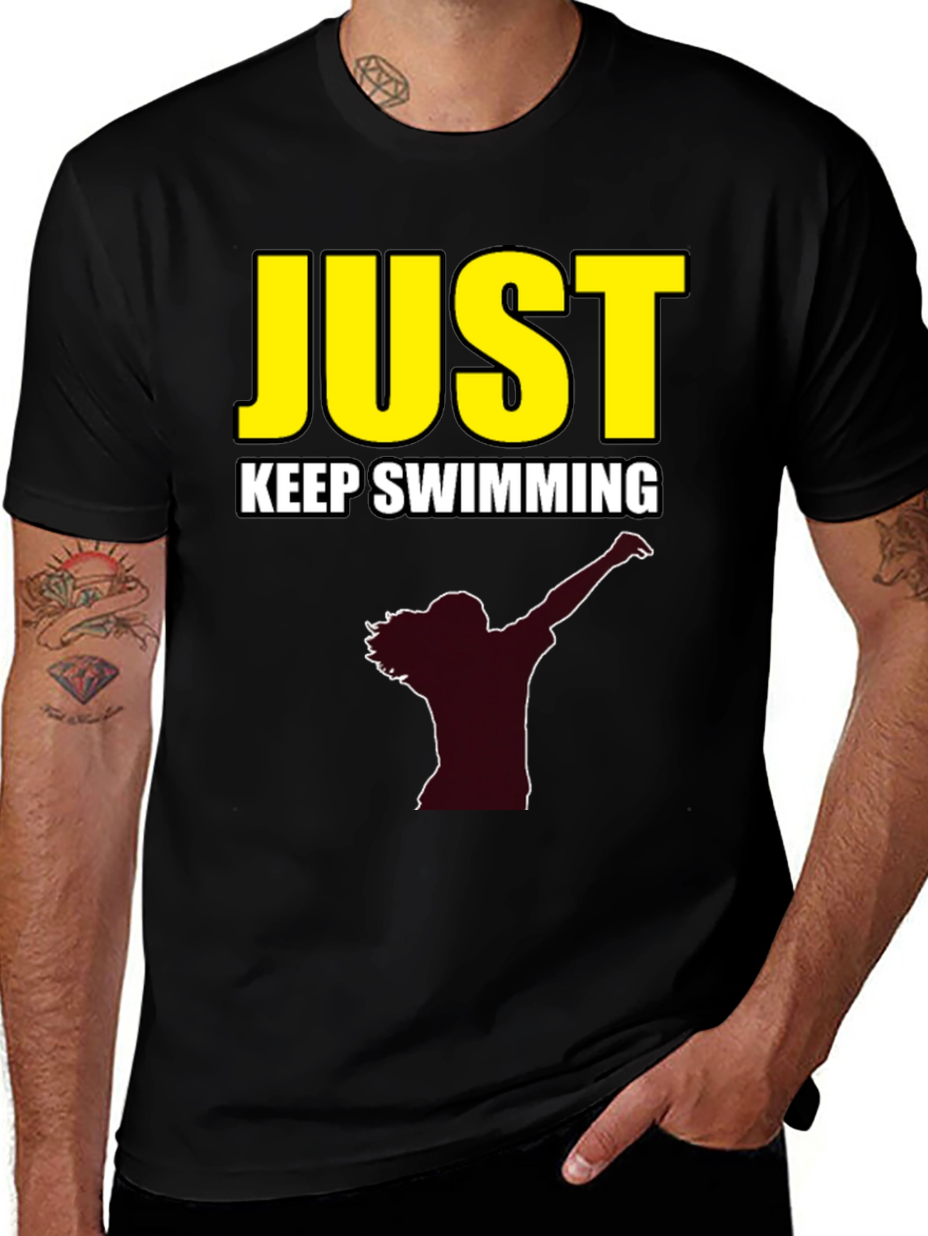 Variant 30 of Just Keep Swimming Graphic Tee