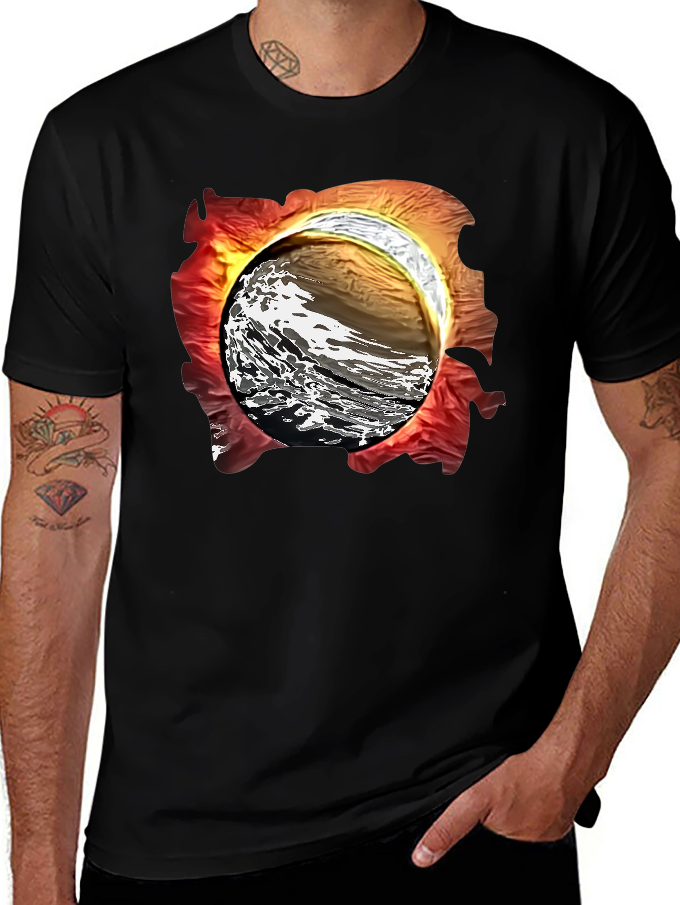 Variant 3 of Abstract Wave Graphic T-Shirt