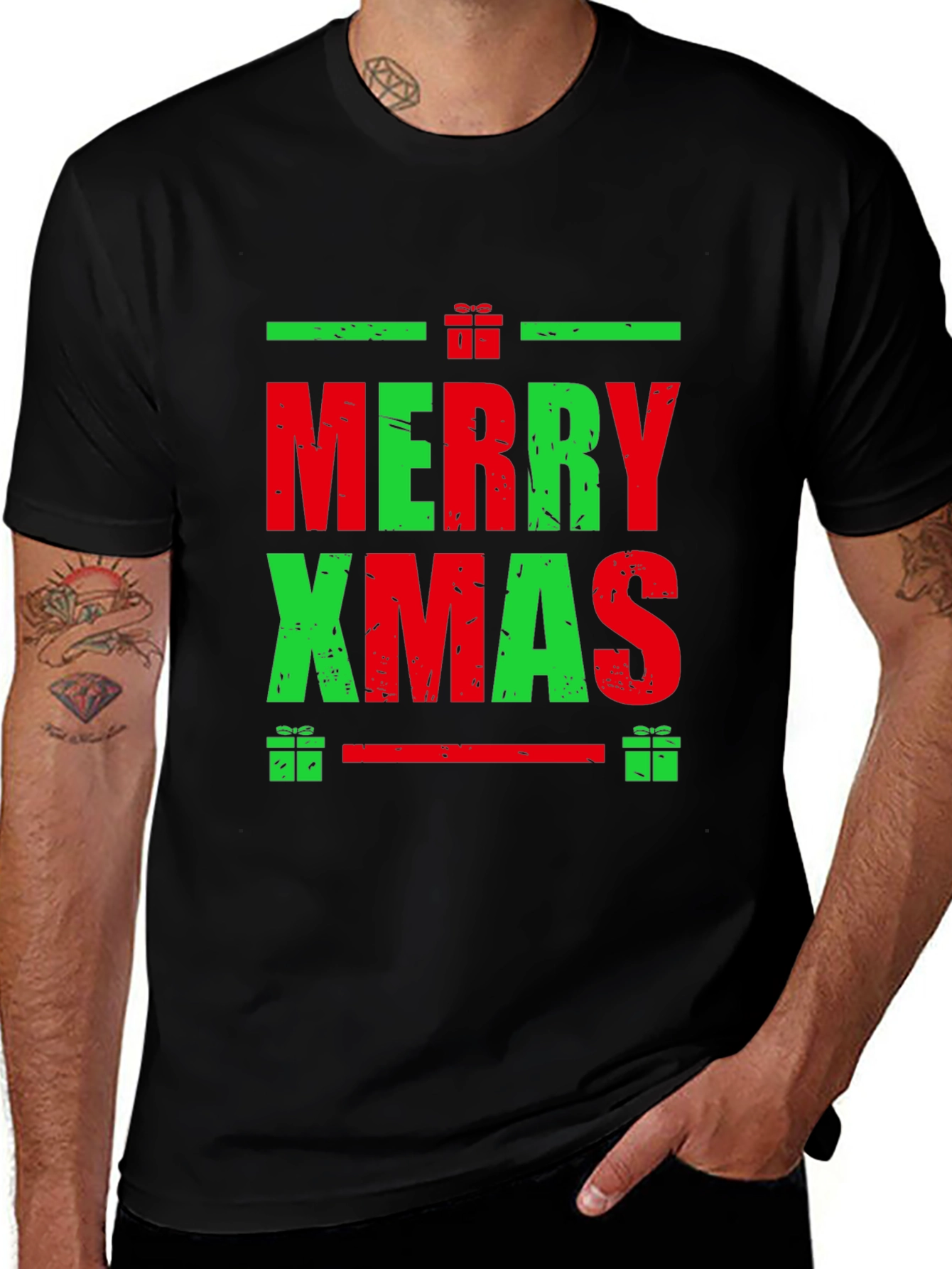 Merry Xmas Holiday Graphic T-Shirt