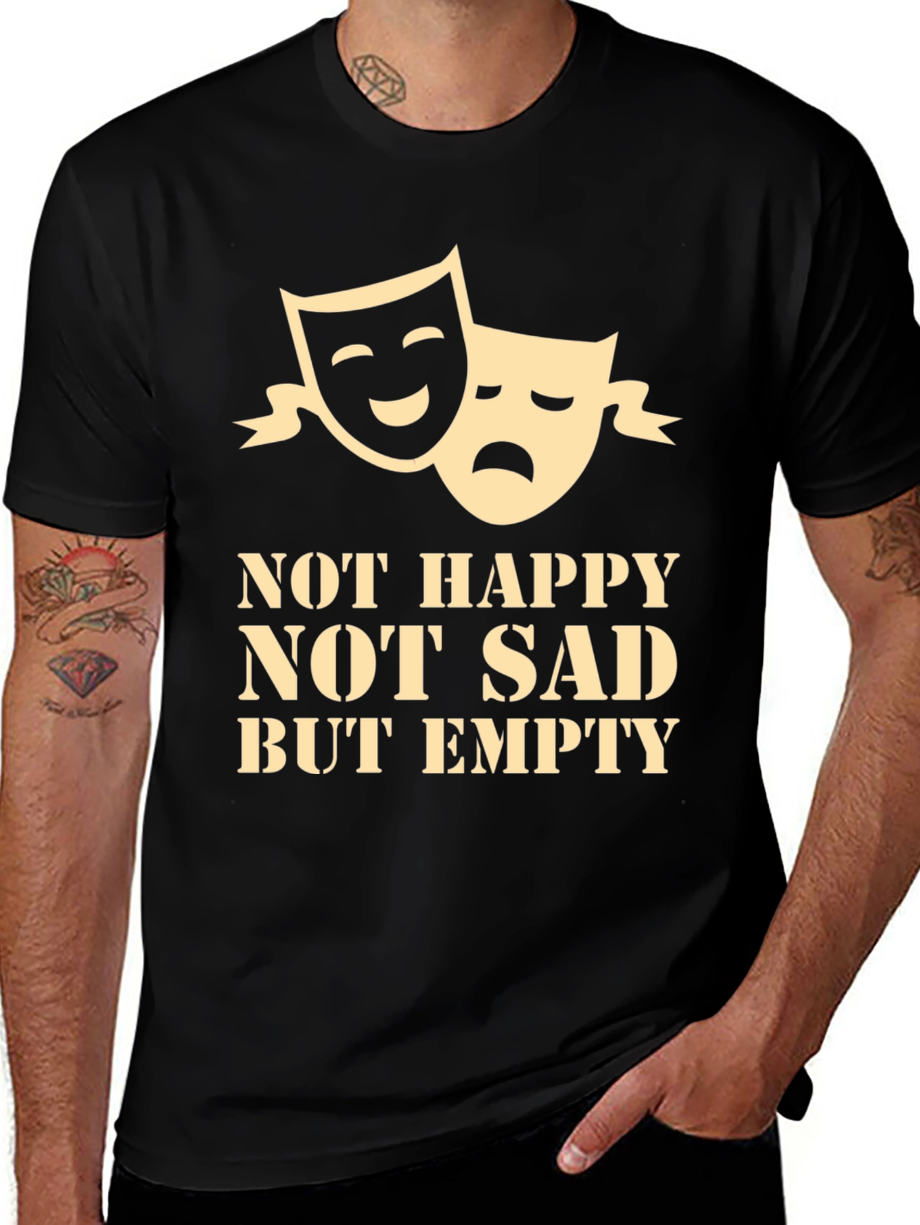 Variant 13 of Not Happy Not Sad But Empty T-Shirt 
