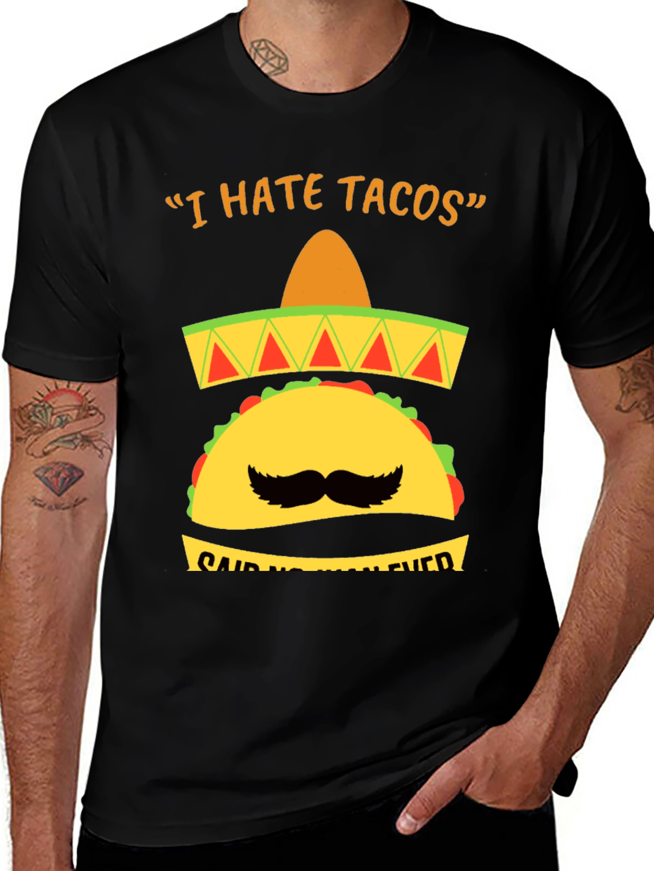 Variant 3 of Funny Taco Lover T-Shirt - I Hate Tacos Joke Tee