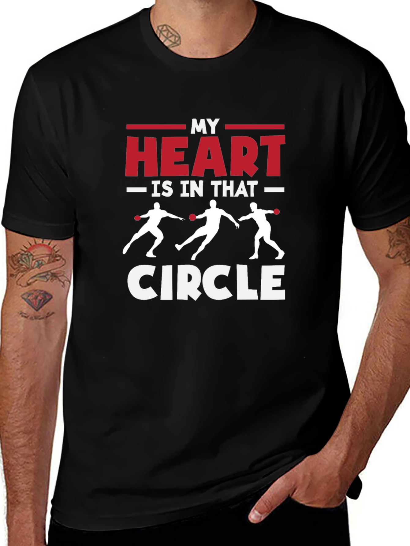 Variant 26 of Heart in The Circle T-Shirt Dodgeball Design