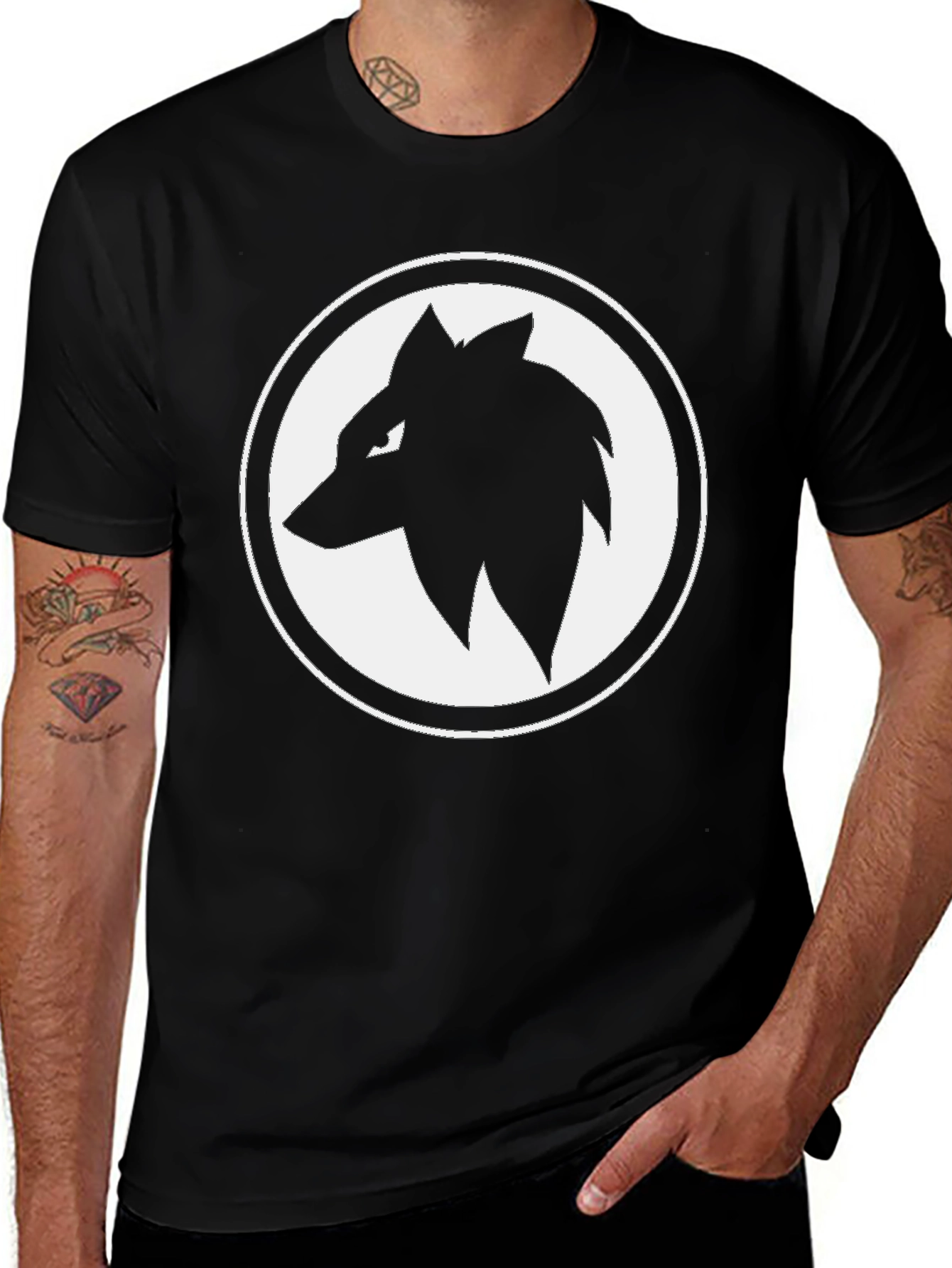 Variant 12 of Black Wolf Graphic T-Shirt