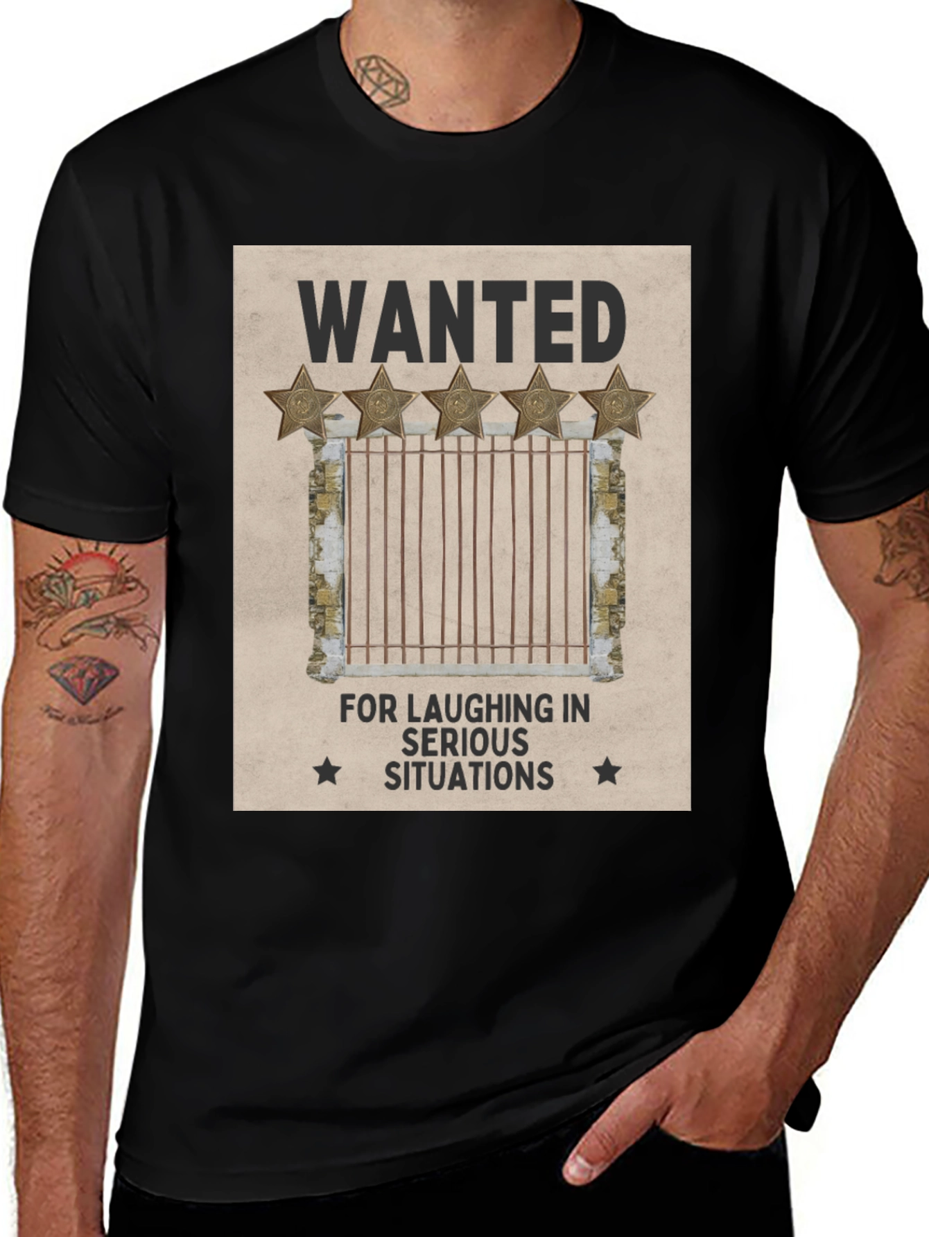 Variant 28 of Wanted: Laughing in Serious Situations Graphic T-Shirt