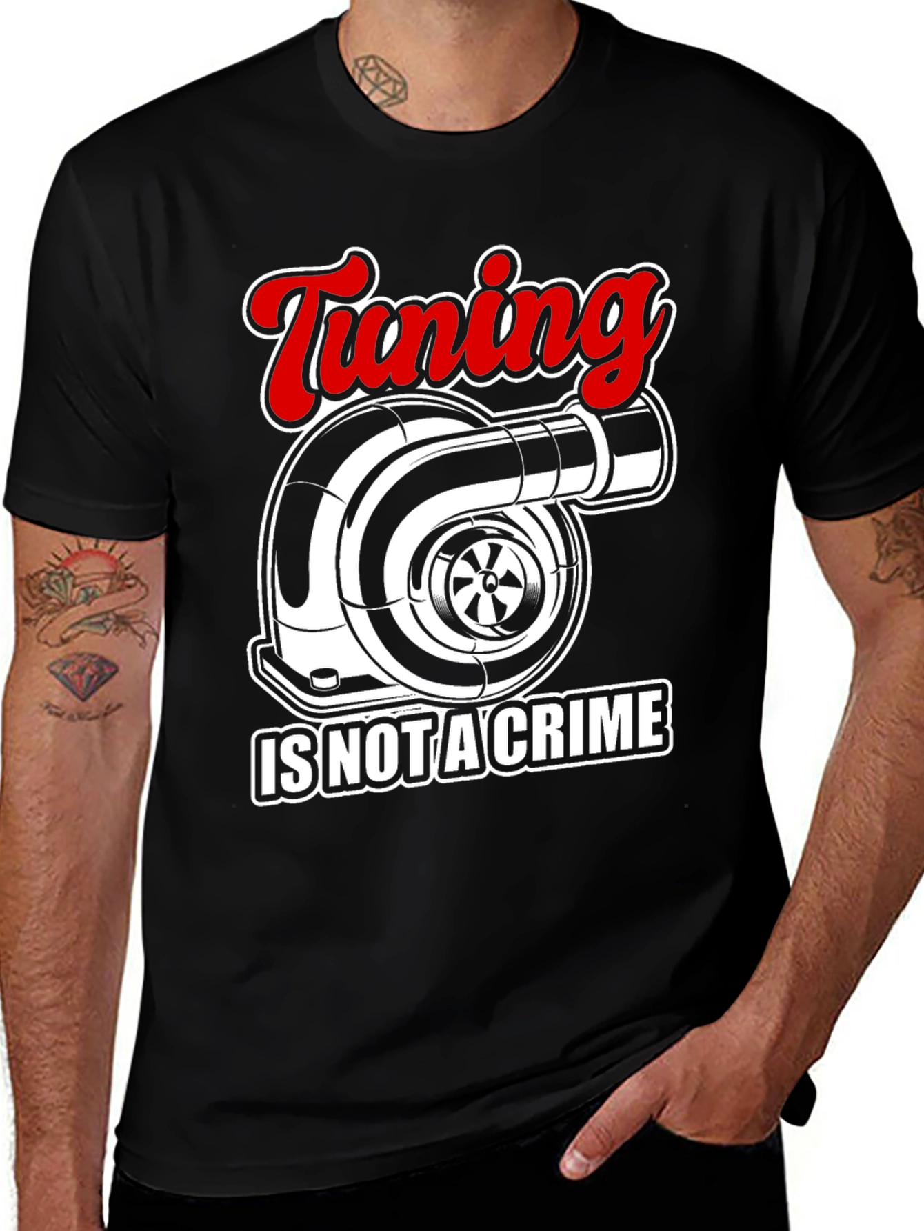 Variant 2 of Tuning Is Not A Crime Graphic Tee