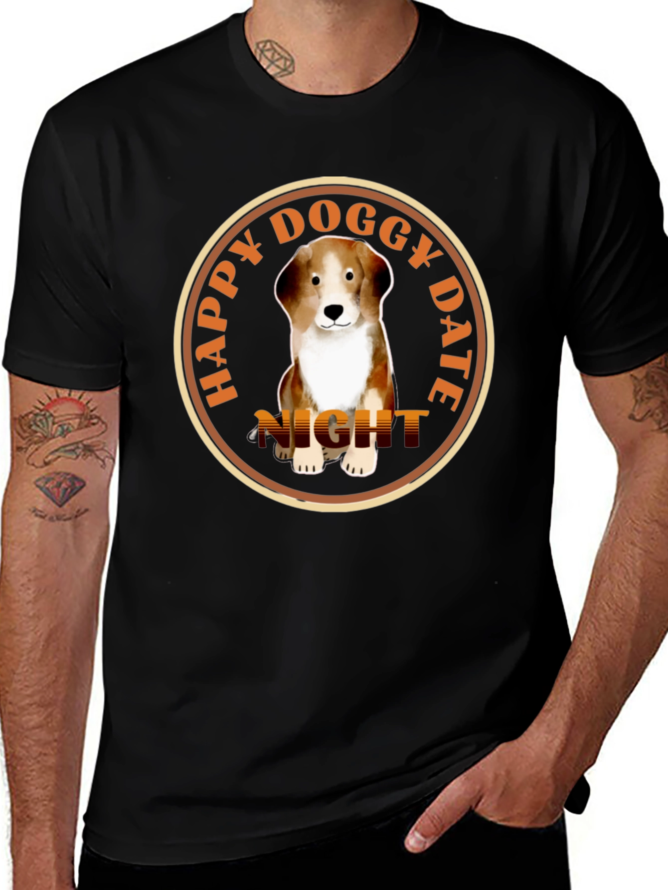 Variant 28 of Happy Doggy Date Night T-Shirt