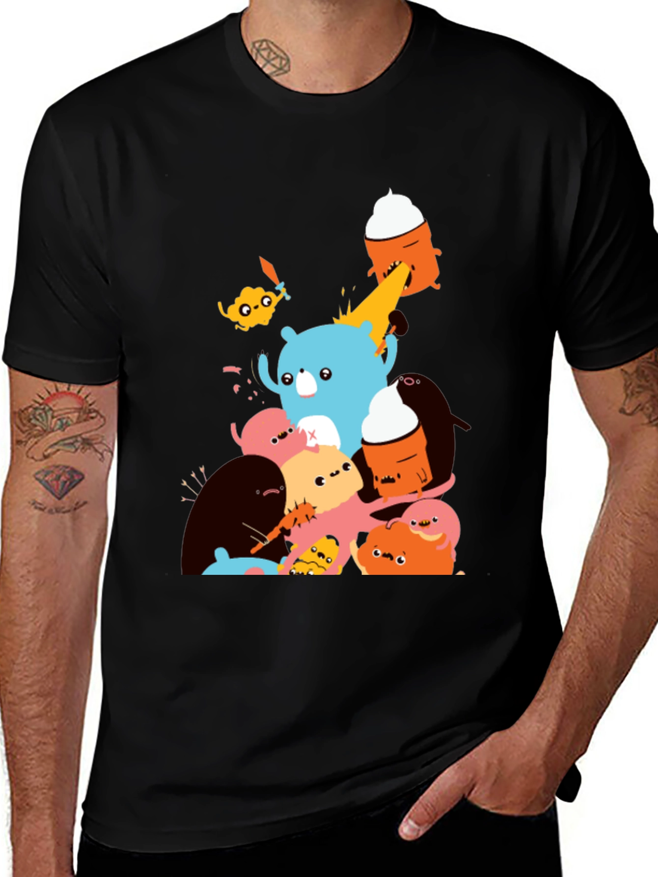 Variant 4 of Monster Mash Graphic Tee - Soft Cotton Crew Neck