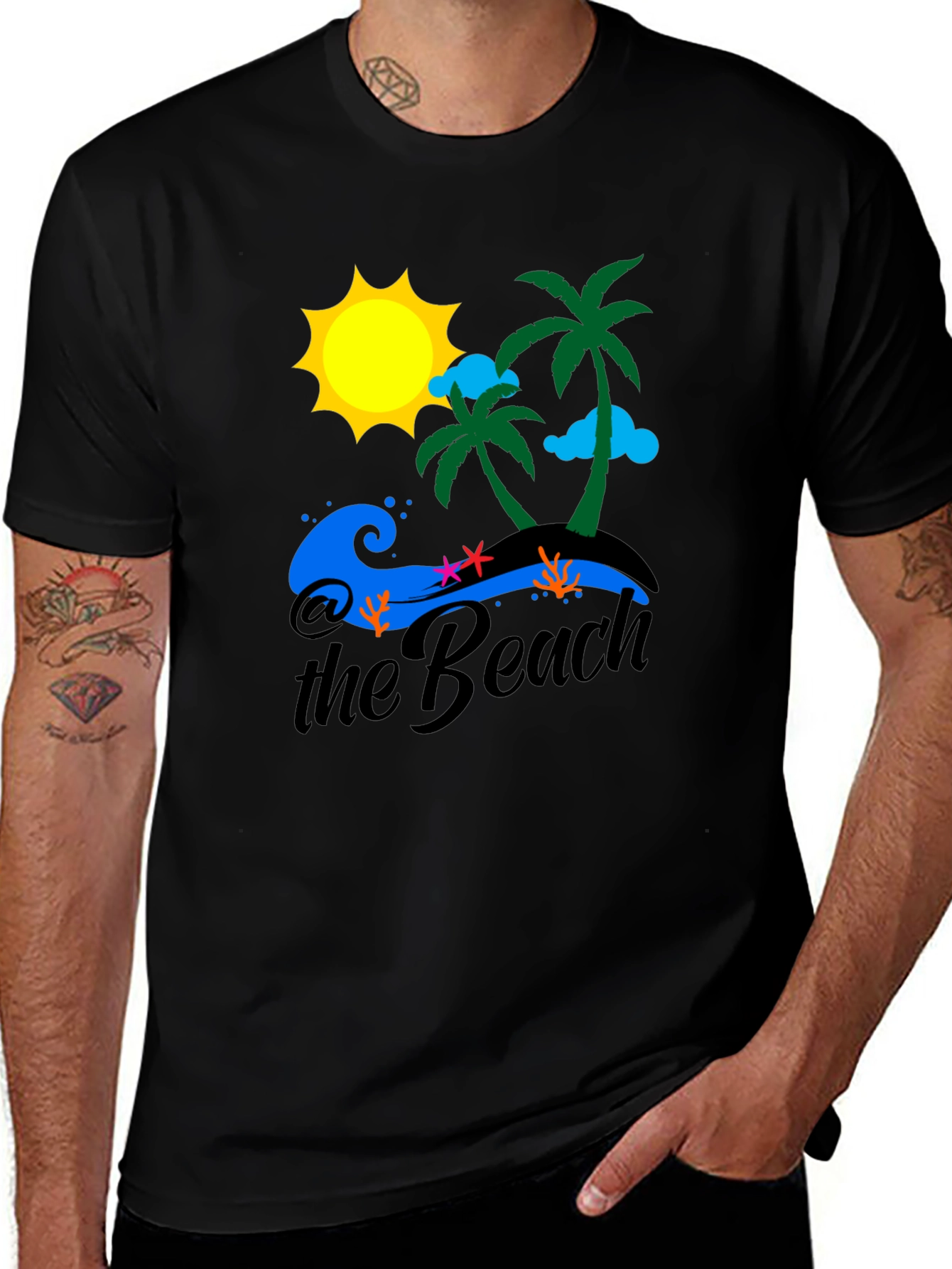 Variant 23 of Beach T-Shirt, Palm Trees, Sun