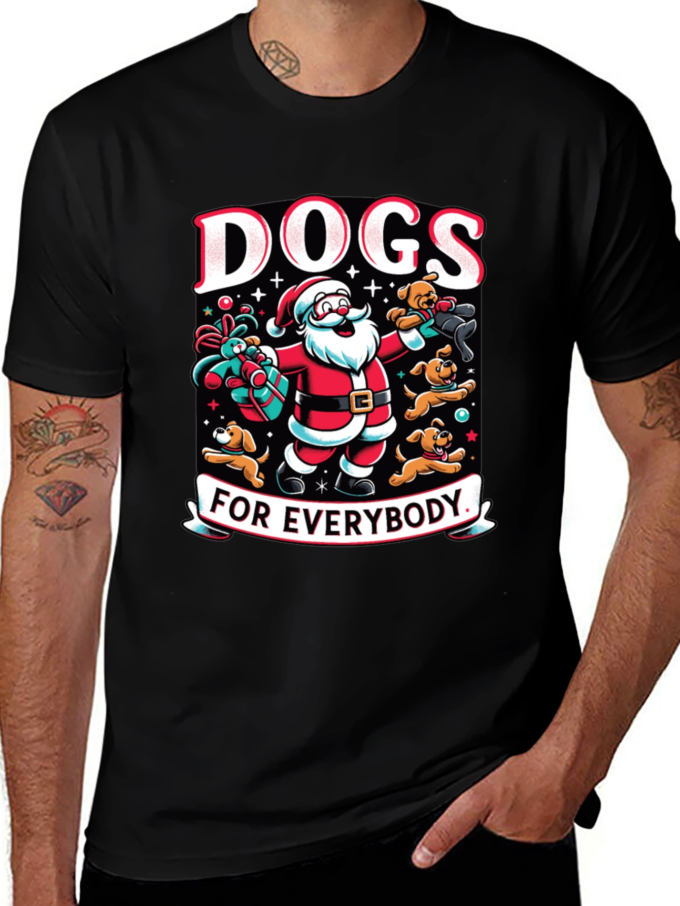 Variant 29 of Dogs for Everybody Santa T-Shirt