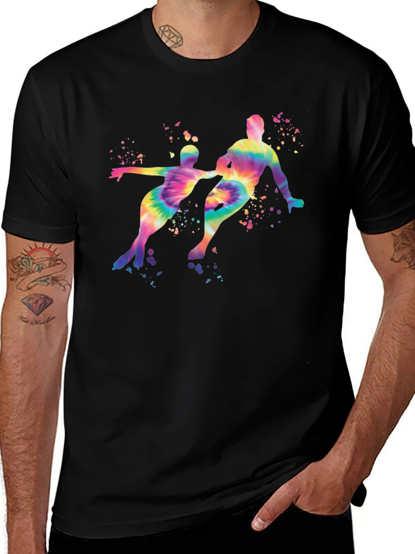 Variant 20 of Tie-Dye Figure Skating T-Shirt
