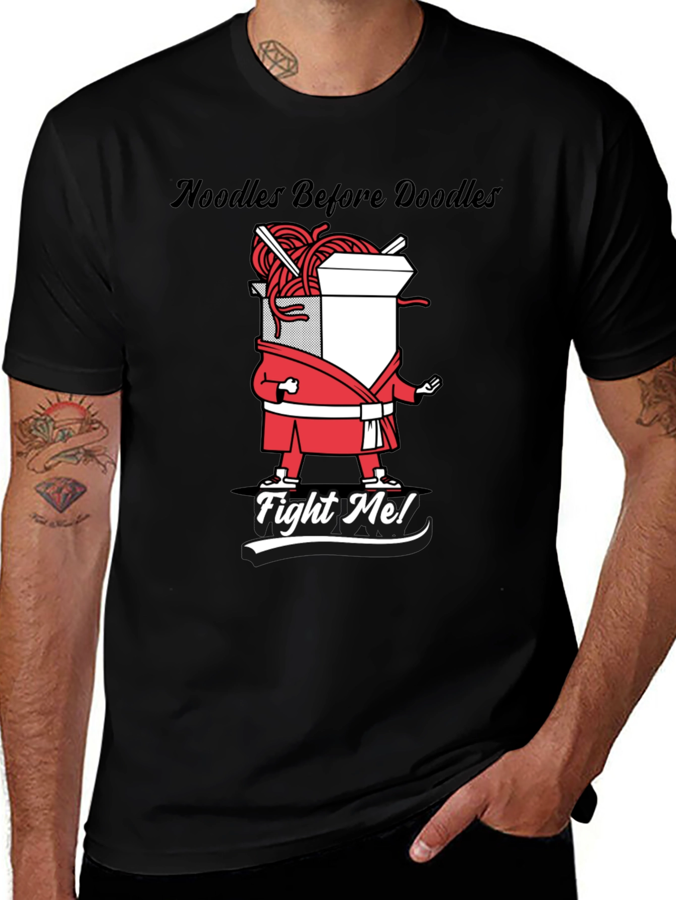 Variant 29 of Noodles Before Doodles Funny Graphic T-Shirt