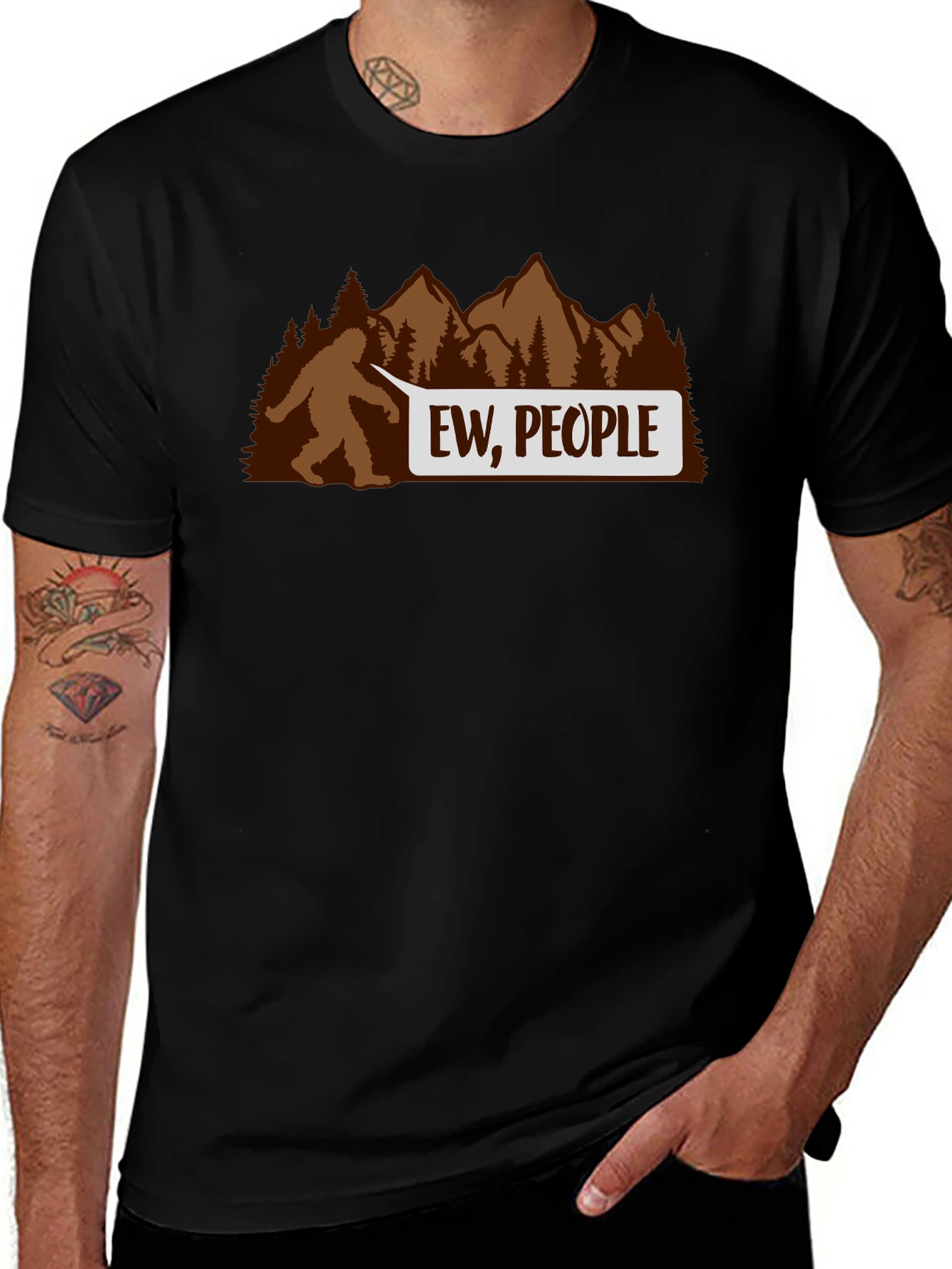 Variant 16 of Ew People Bigfoot T-Shirt - Funny Sasquatch Tee