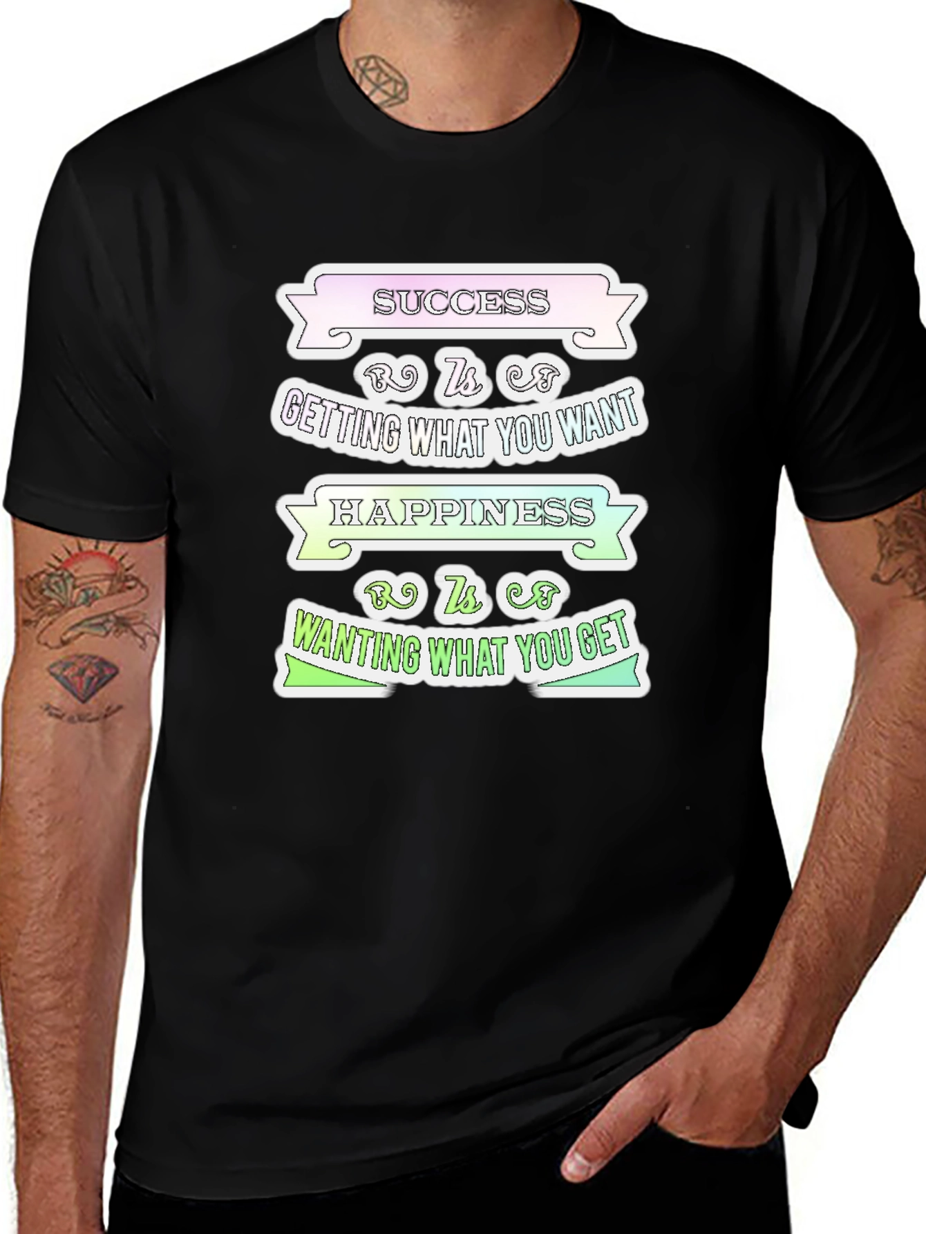 Variant 24 of Success Happiness Men's T-Shirt - Inspirational Graphic Tee