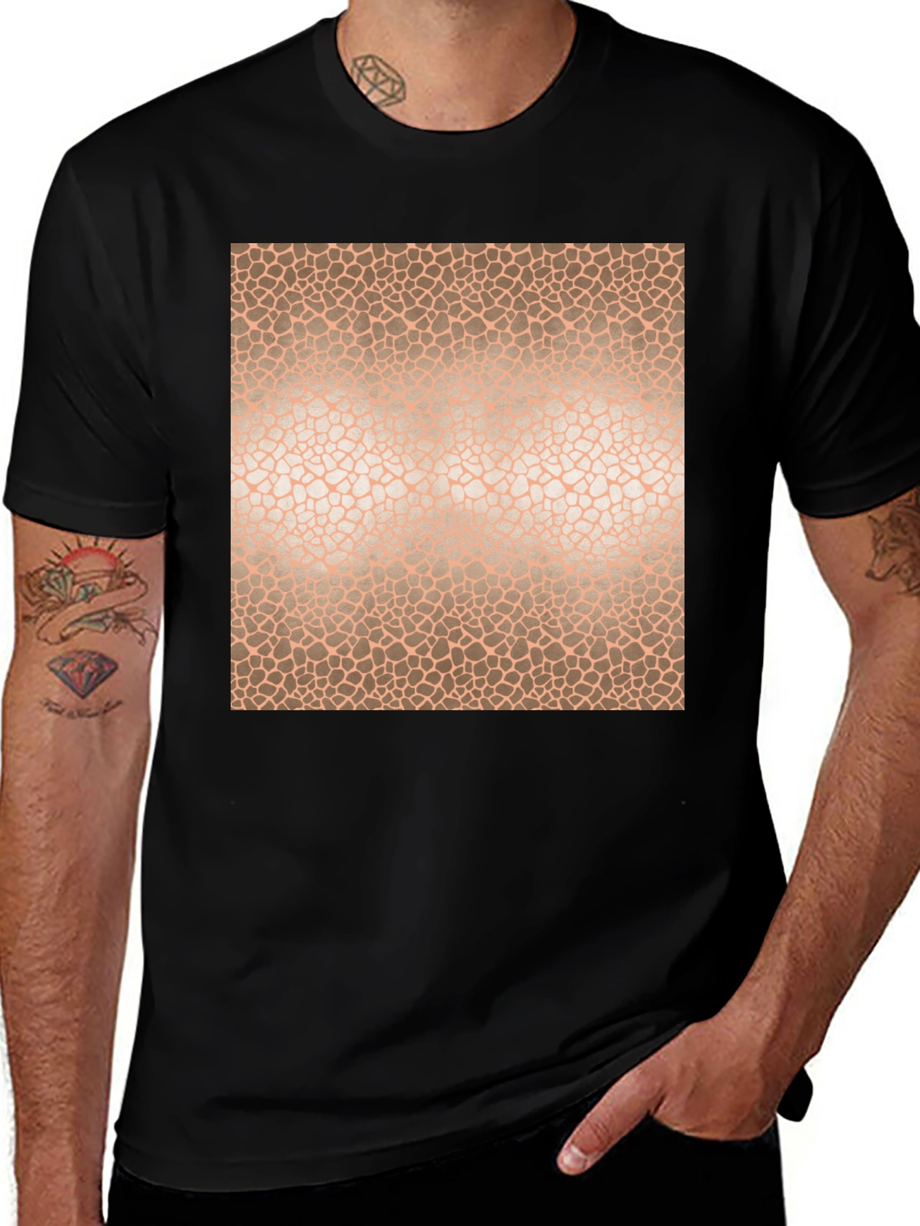 Variant 6 of Abstract Pattern Black T-Shirt