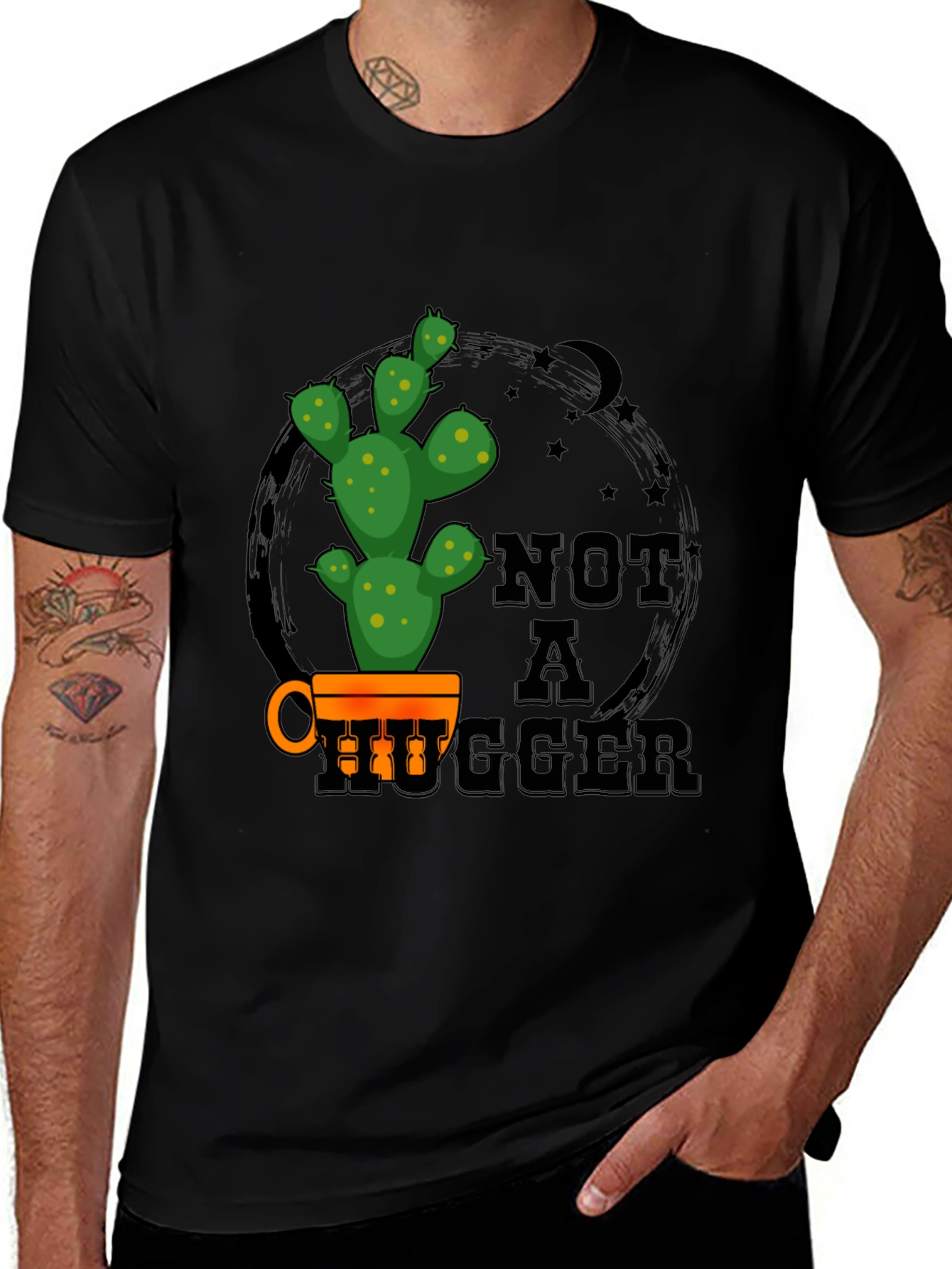 Not a Hugger Cactus Graphic Tee