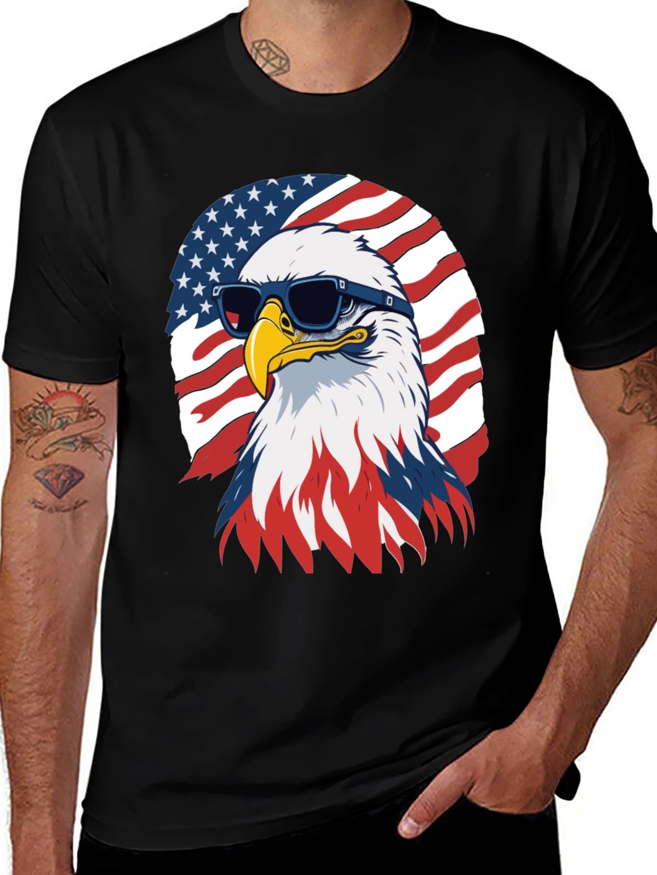 Variant 23 of USA Eagle Patriotic T-Shirt
