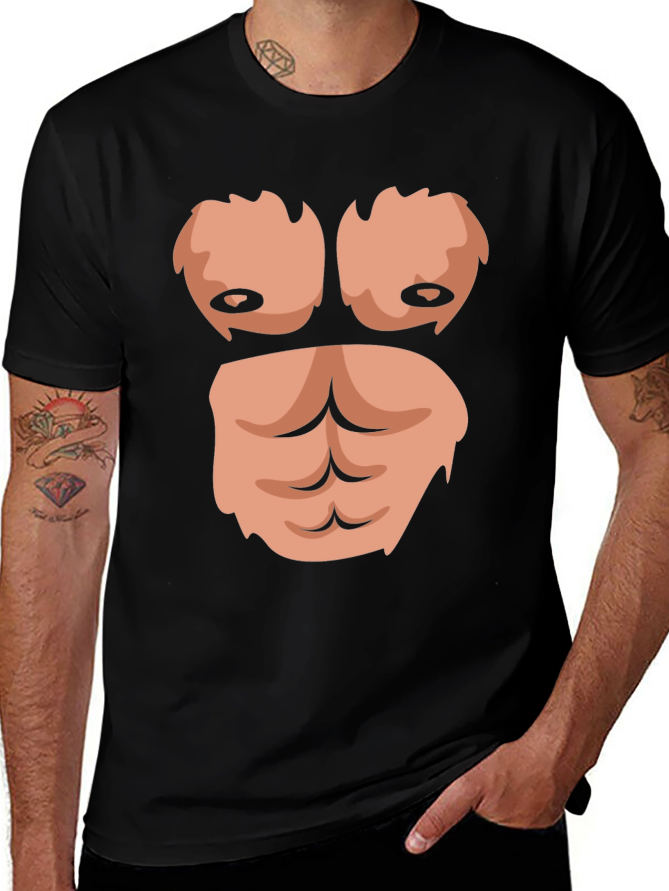 Black Funny Gorilla Bodybuilder T-Shirt main image