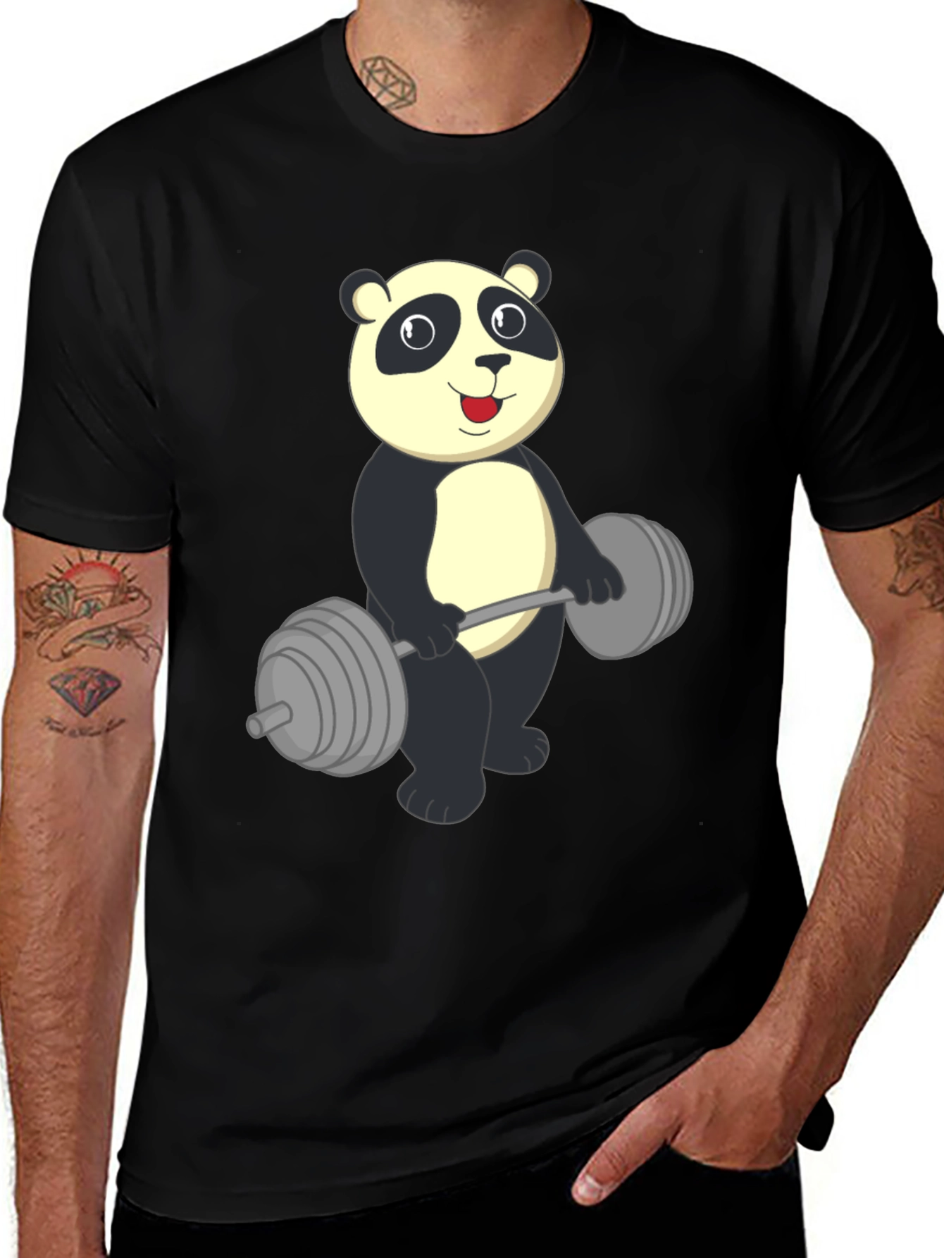 Variant 22 of Panda Lifting Weights Graphic Tee