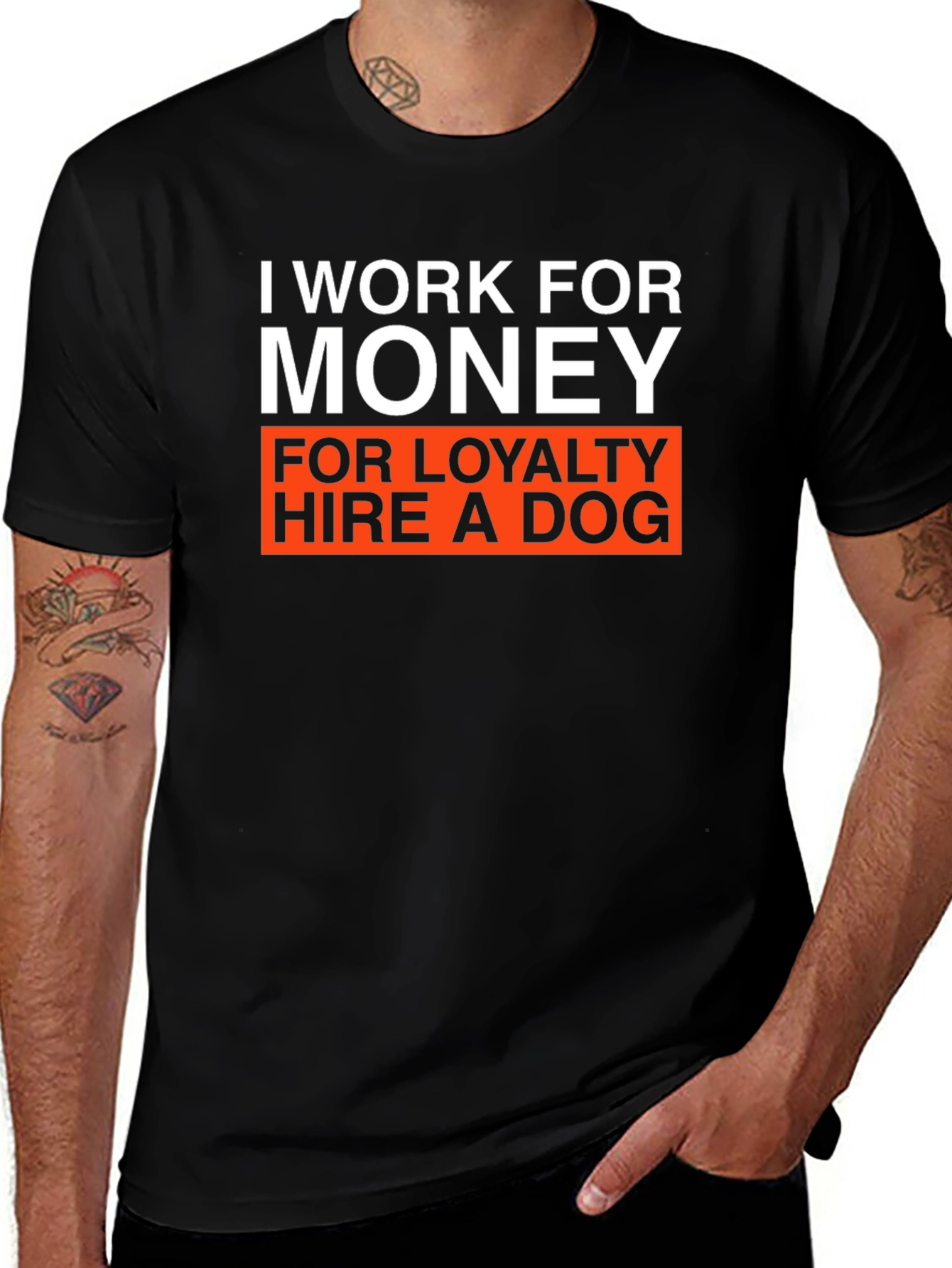 Variant 22 of I Work for Money Graphic Tee