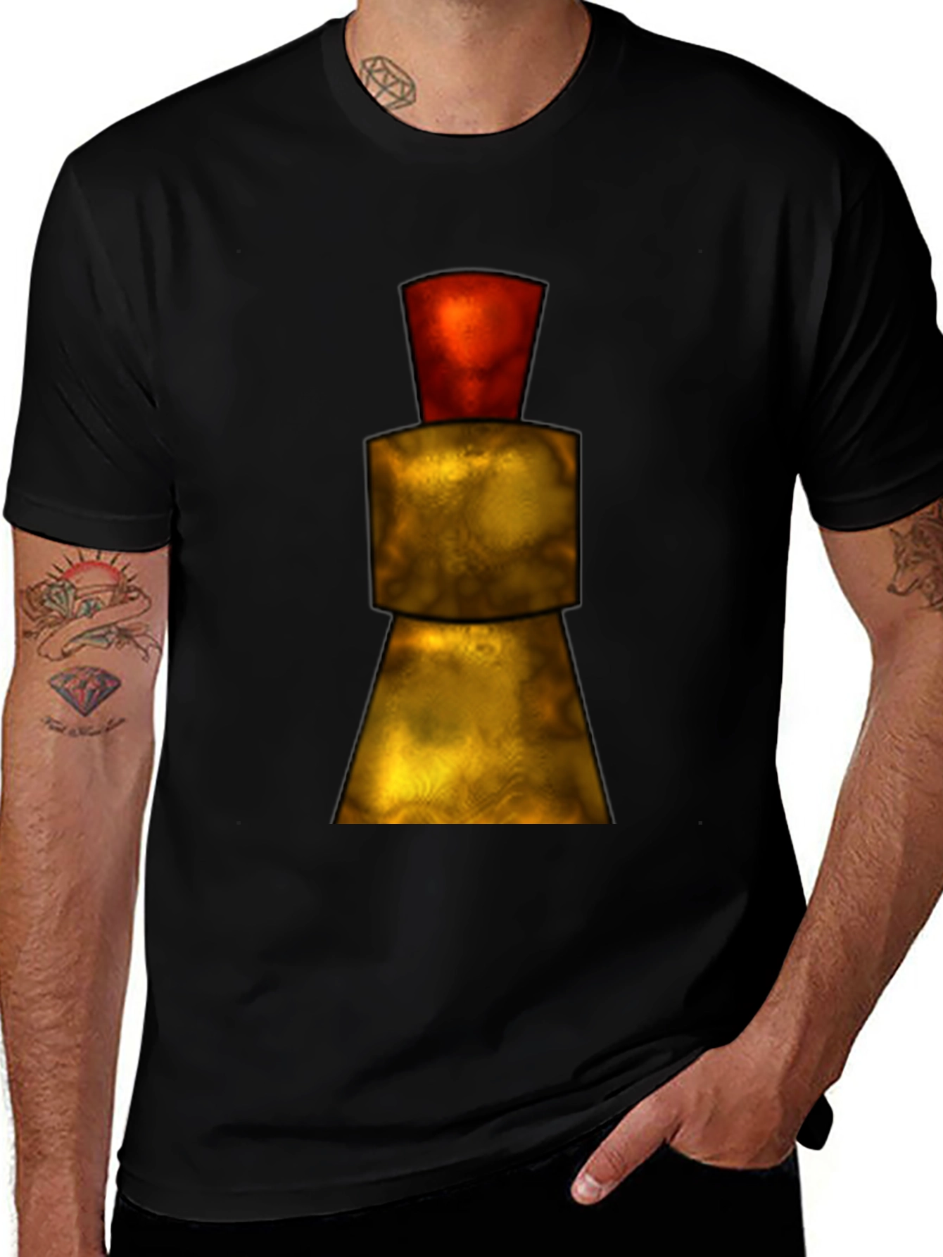 Variant 22 of Abstract Geometric Art Print Black T-Shirt