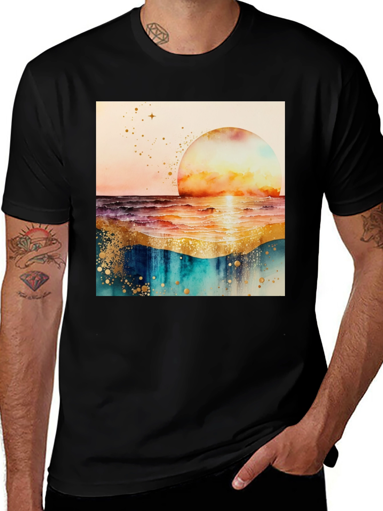 Variant 20 of Sunset Wave Graphic Tee - Stylish and Comfortable