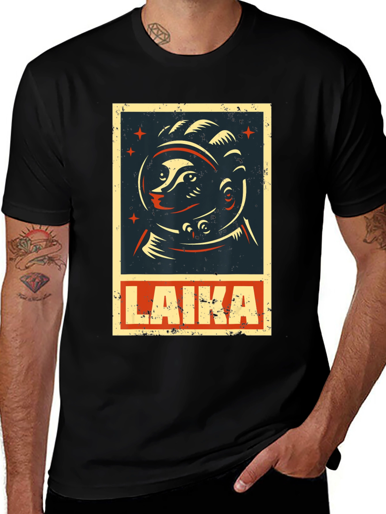 Laika Space Dog T-Shirt - Retro Style Graphic Tee