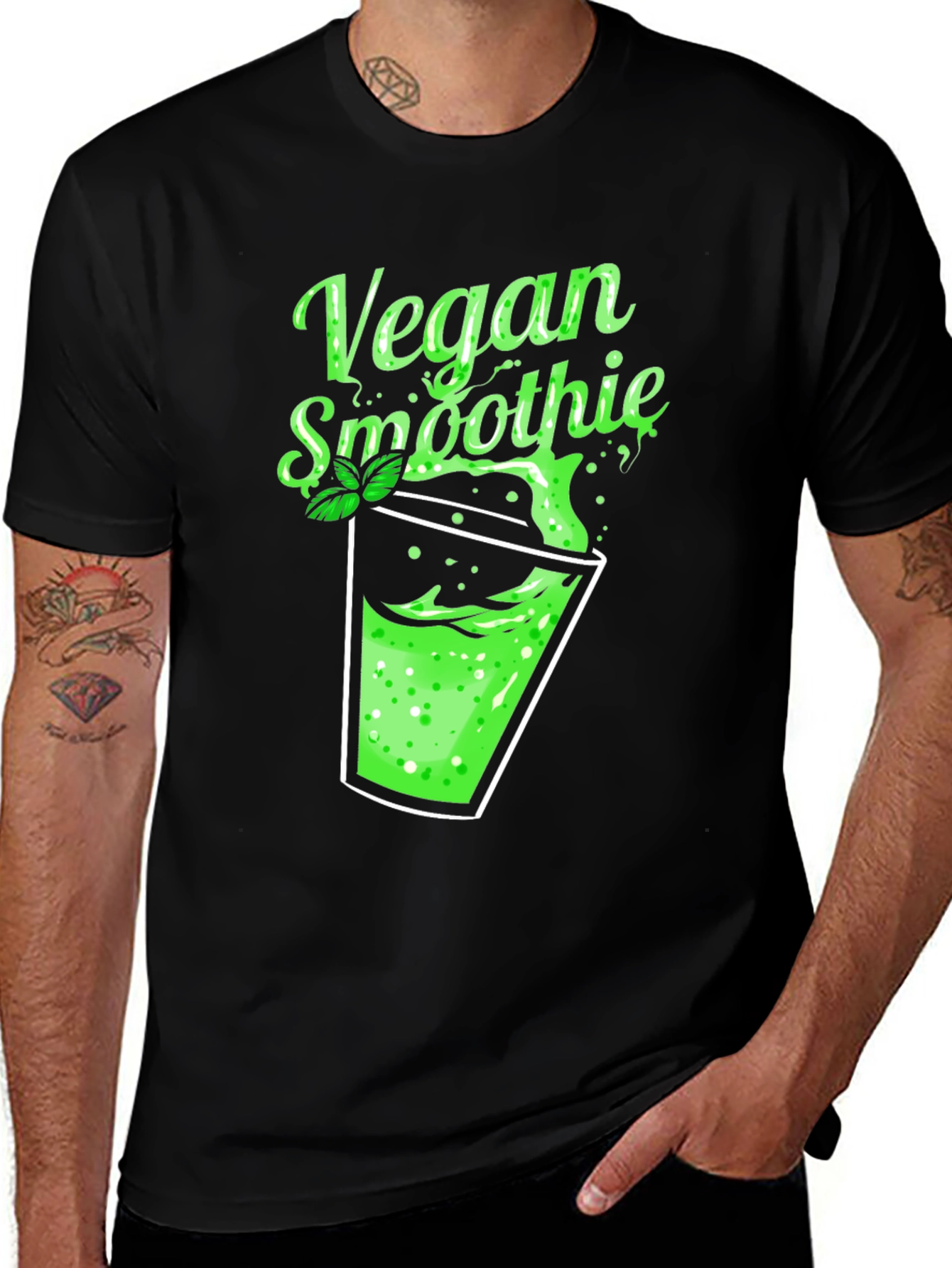 Vegan Smoothie Graphic Tee - Cool & Casual