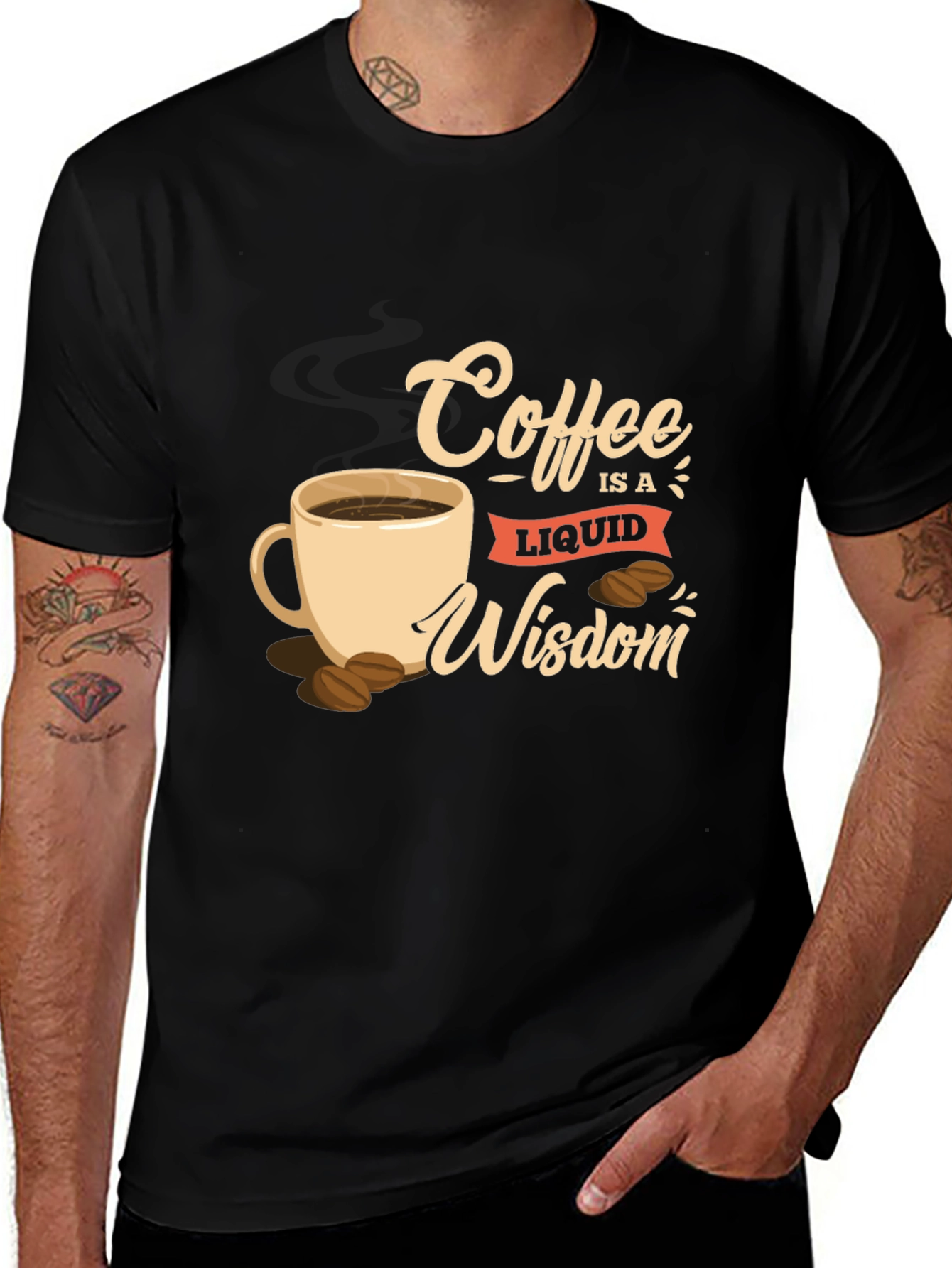 Variant 25 of Coffee is Liquid Wisdom Graphic T-Shirt