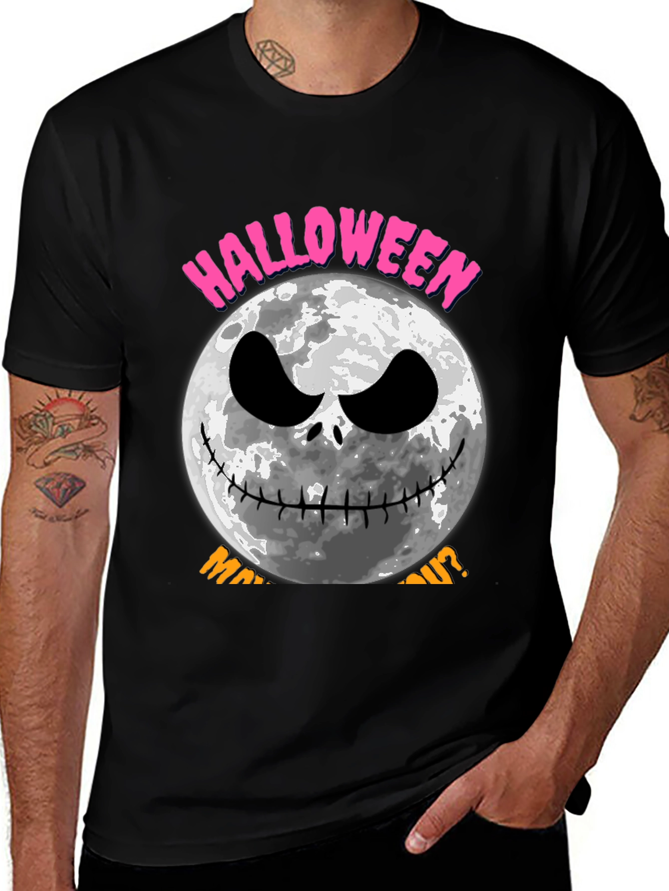 Halloween Moon Face T-Shirt